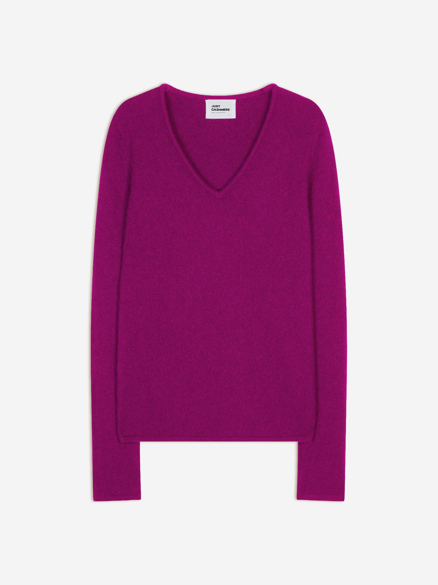 ABBY pull col v 4 fils violine