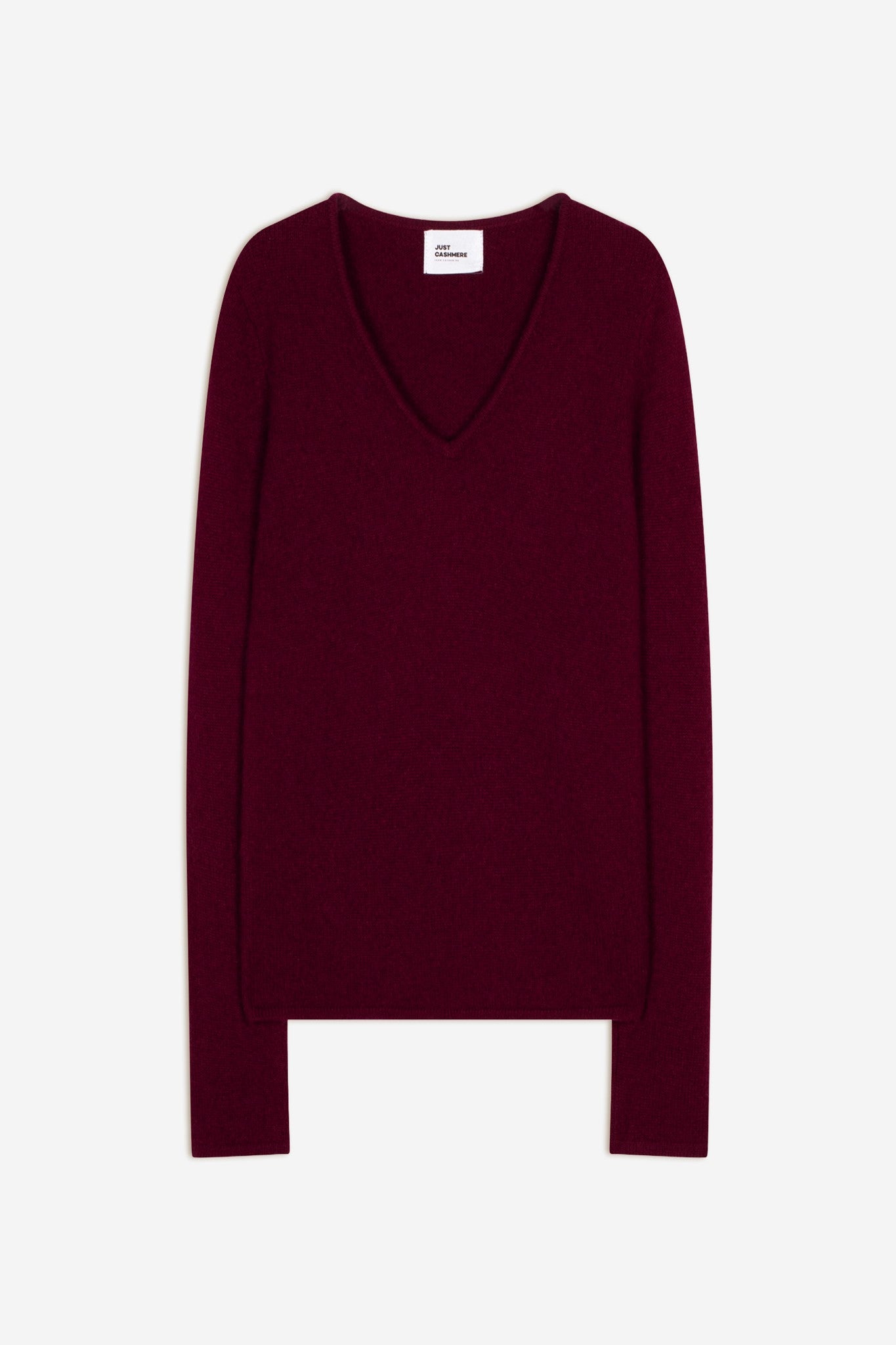 abby pull col v bordeaux