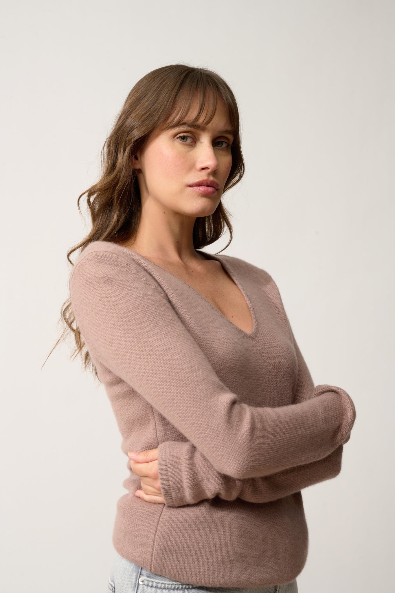 ABBY pull col v cuivre