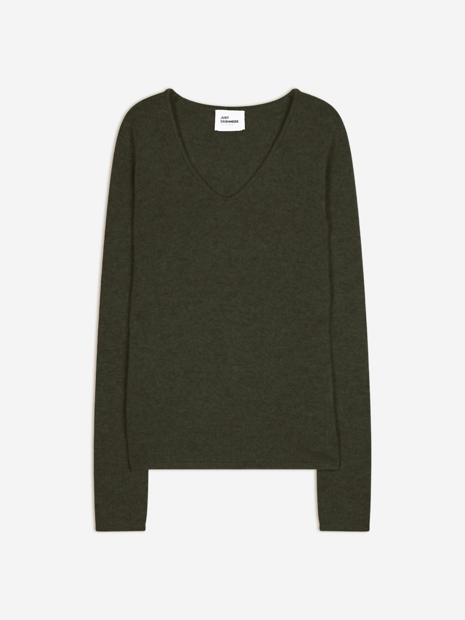 ABBY khaki v-neck sweater