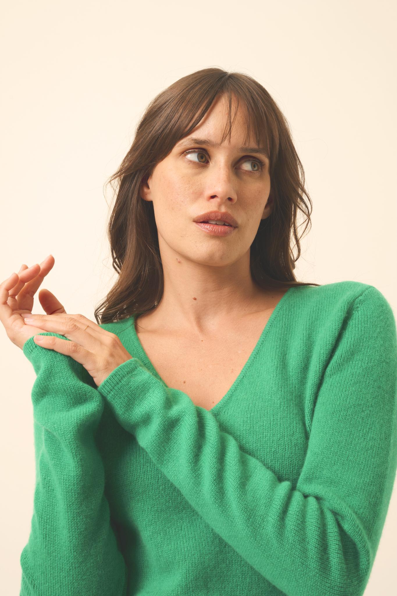 ABBY v-neck sweater mint