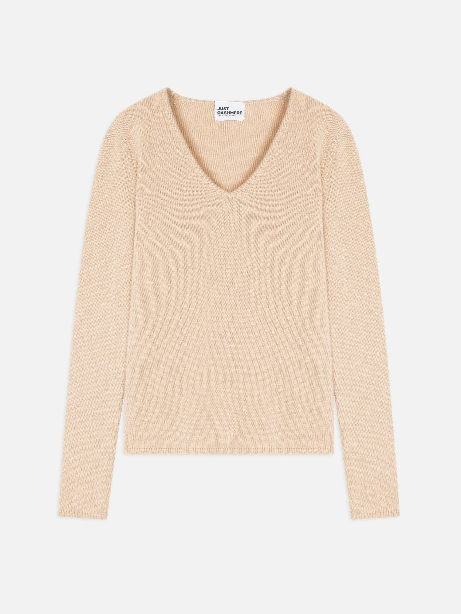 abby sand V-neck sweater
