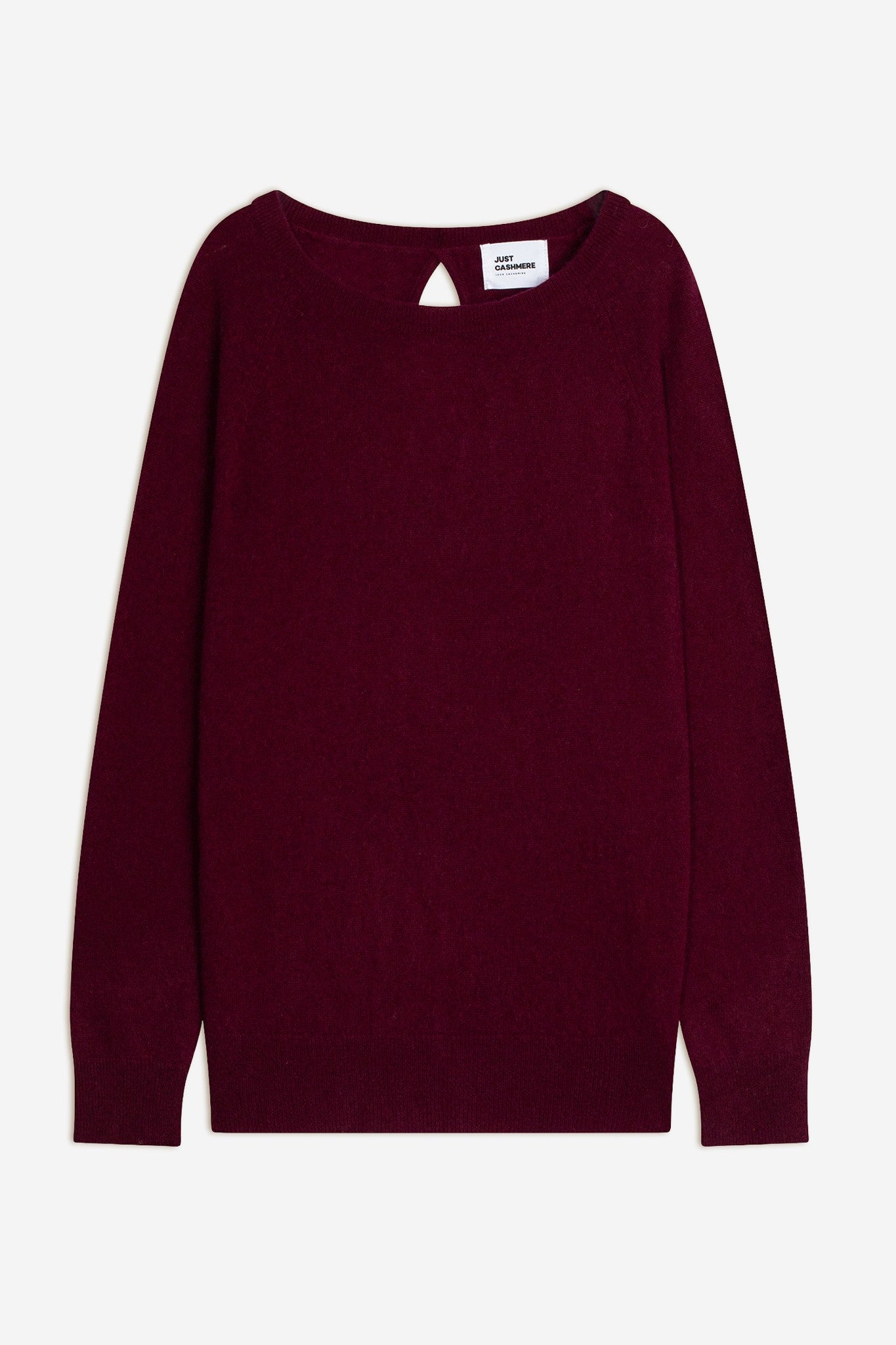 abigail pull col bateau goutte dos bordeaux