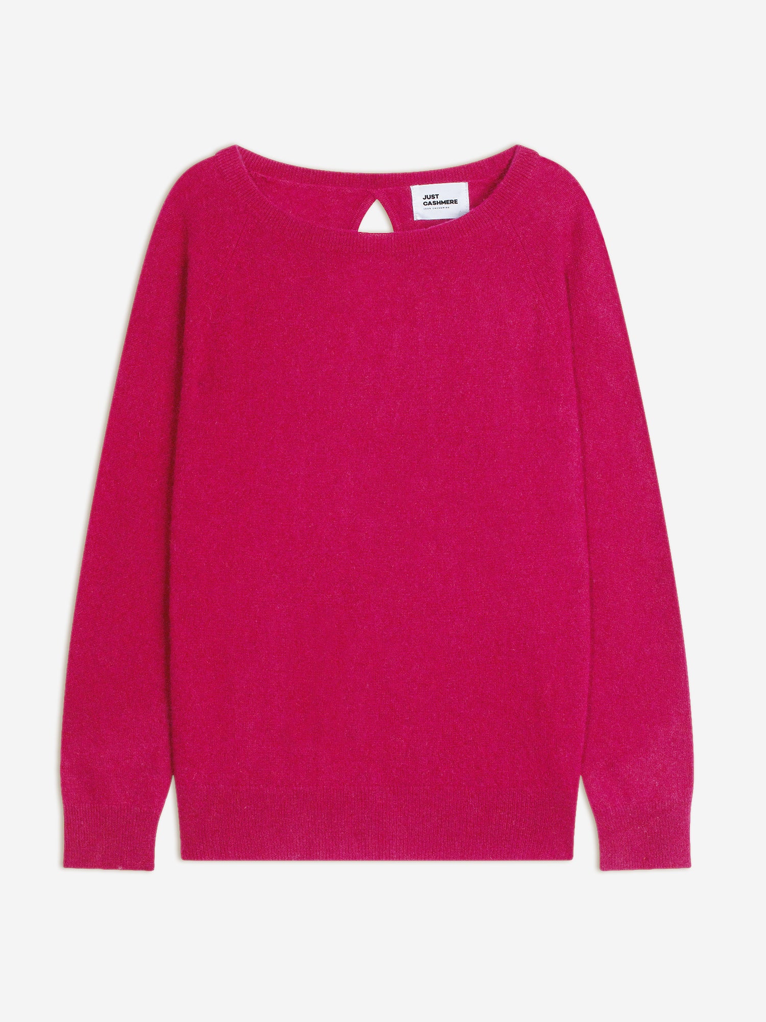 ABIGAIL pull col bateau goutte dos fuchsia