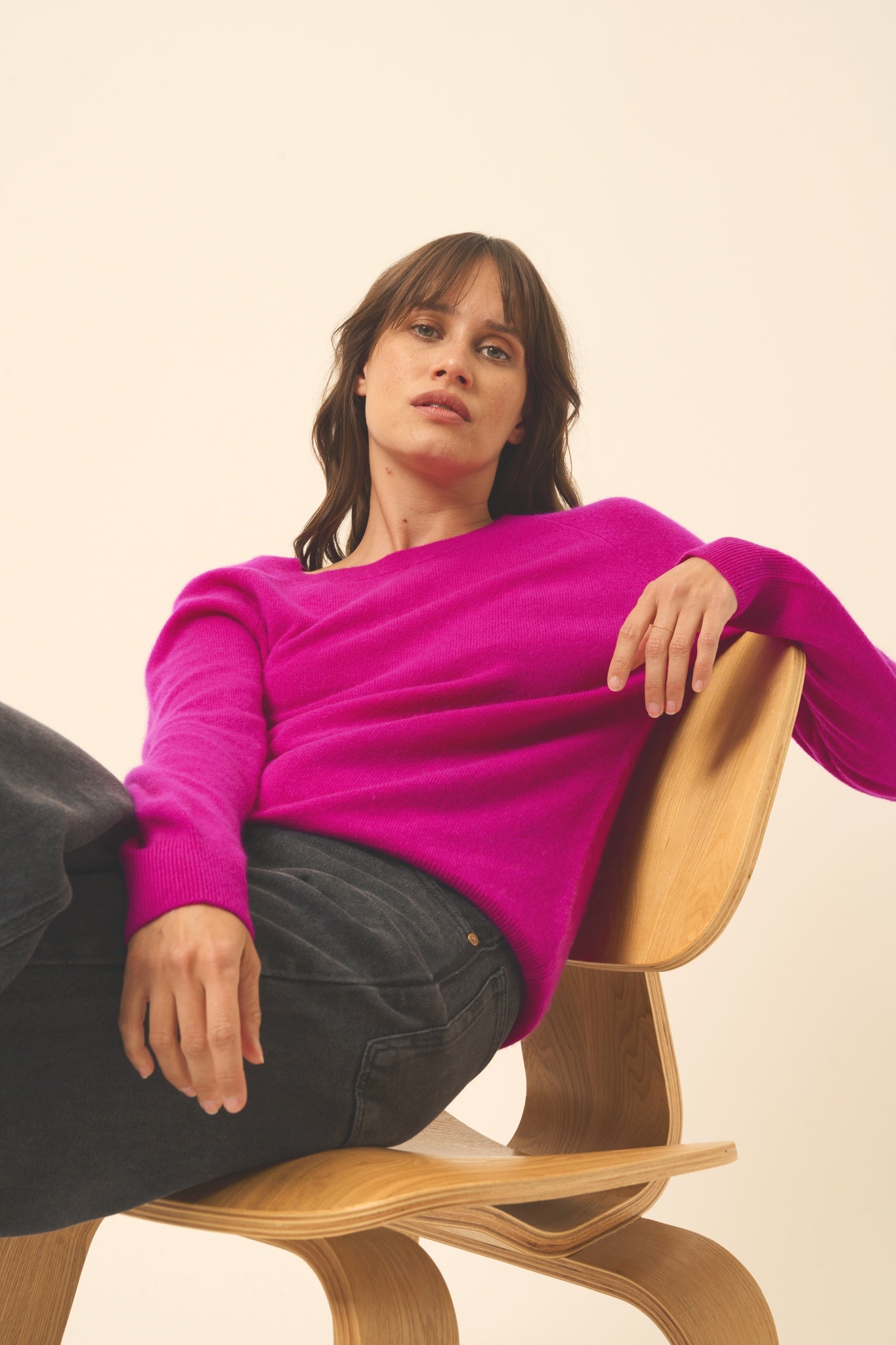 ABIGAIL pull col bateau goutte dos violine