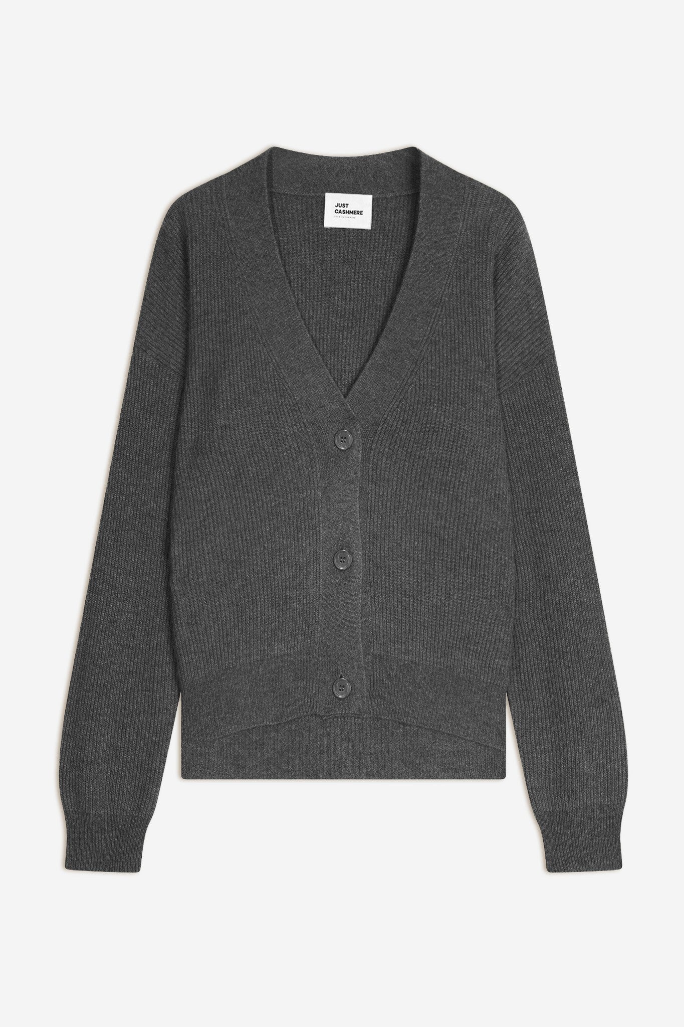 adele cardigan col v anthracite chiné