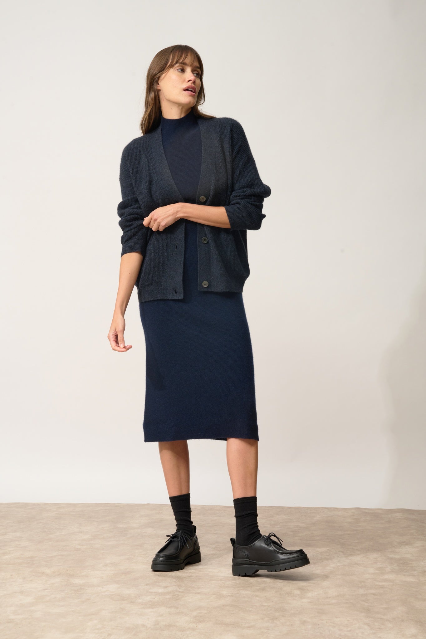 ADELE caviar V-neck cardigan