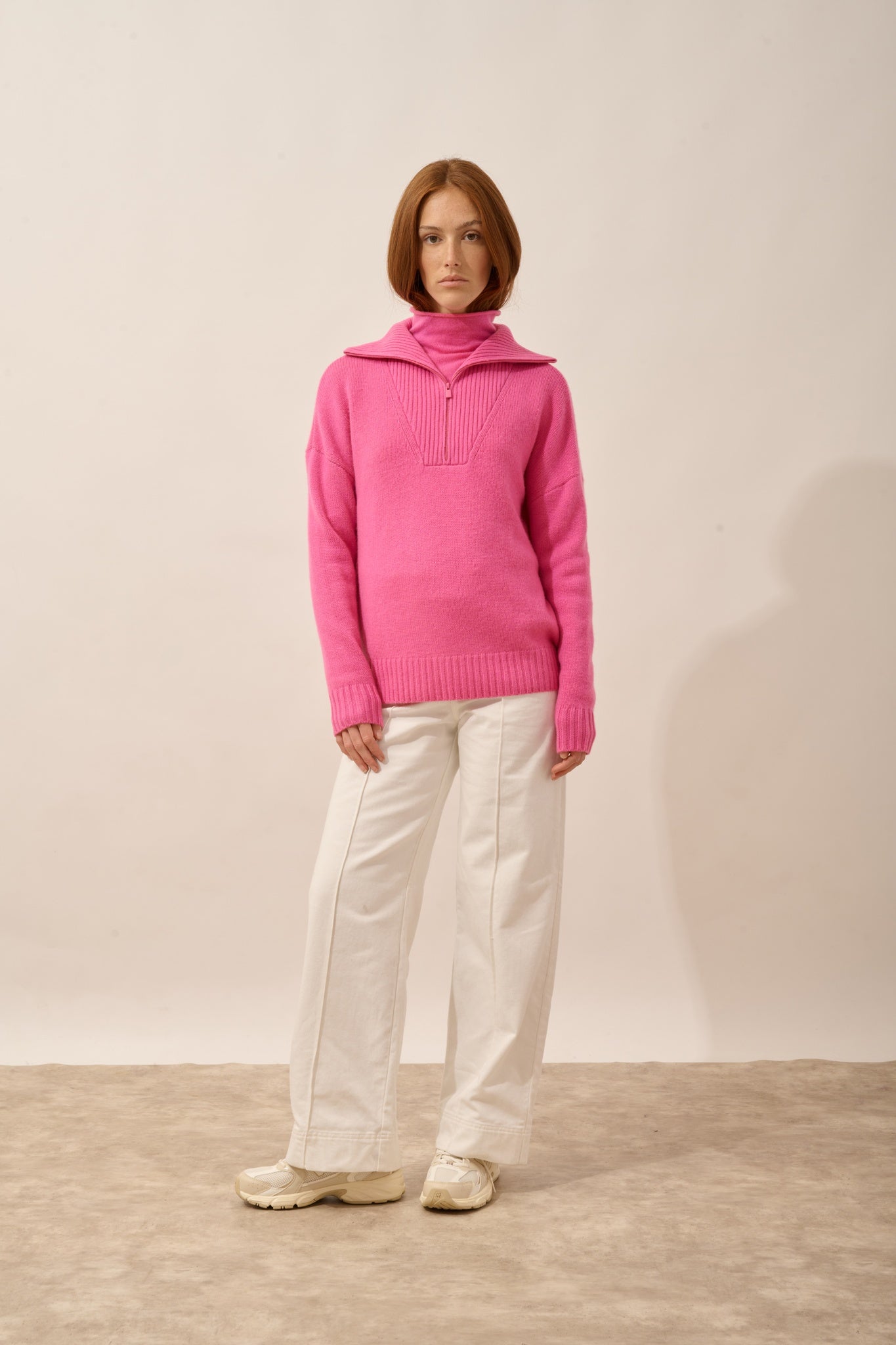 AKAR pull camionneur 6 fils rose