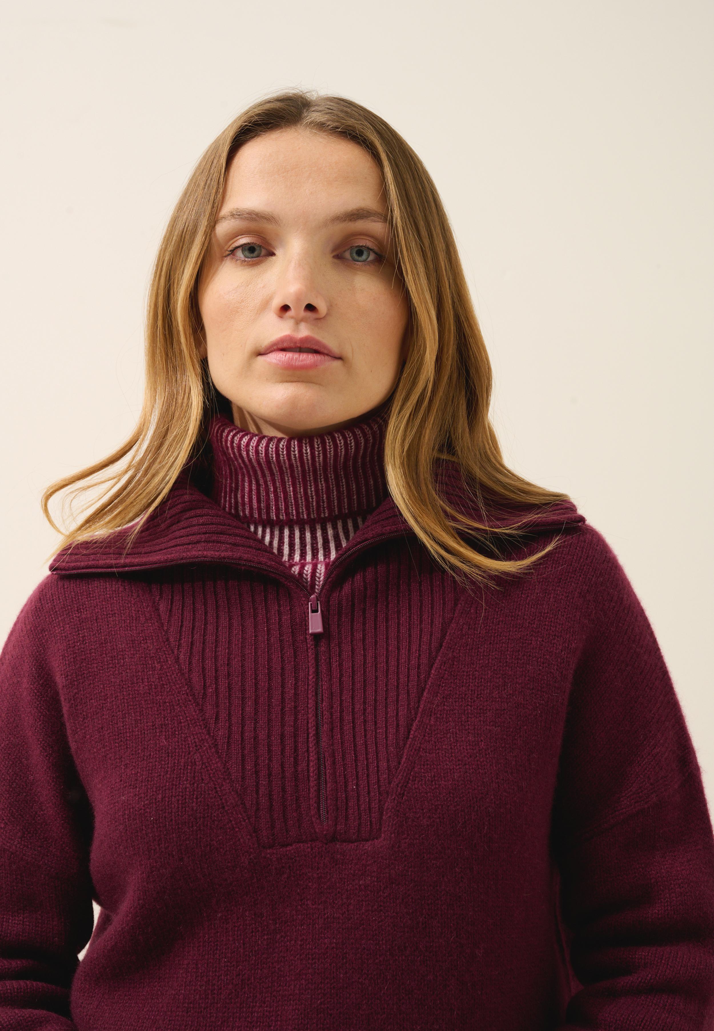 AKAR mulberry trucker-neck pullover