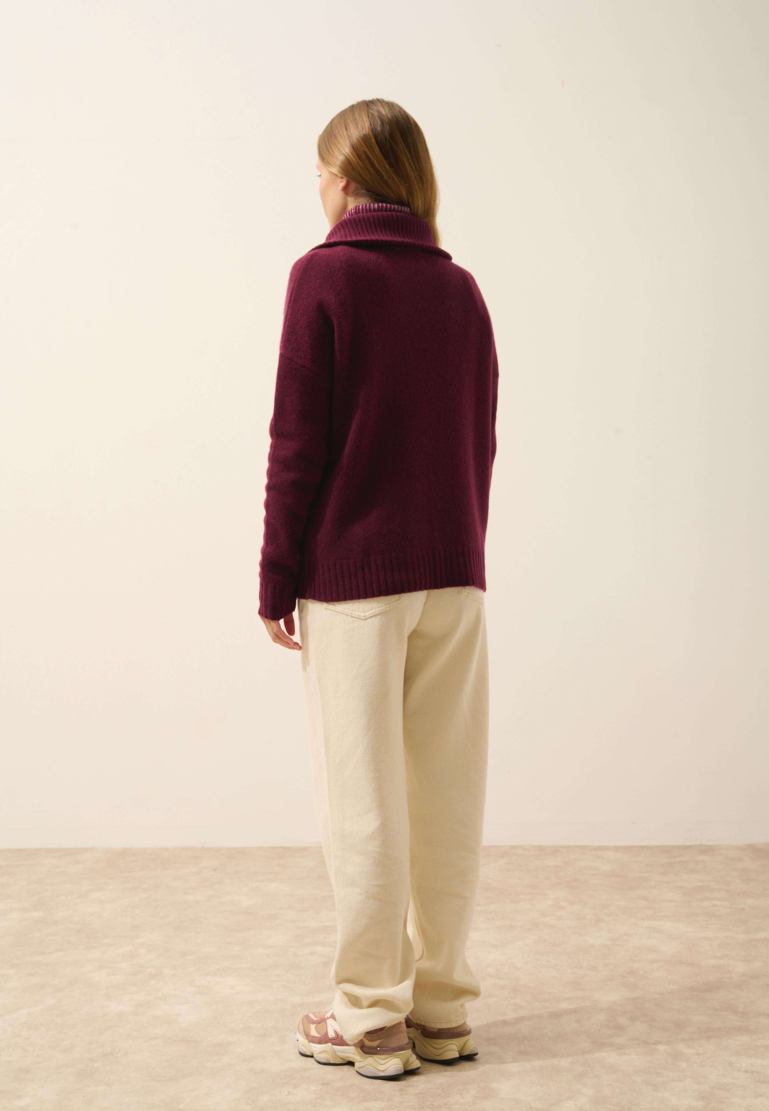 AKAR mulberry trucker-neck pullover