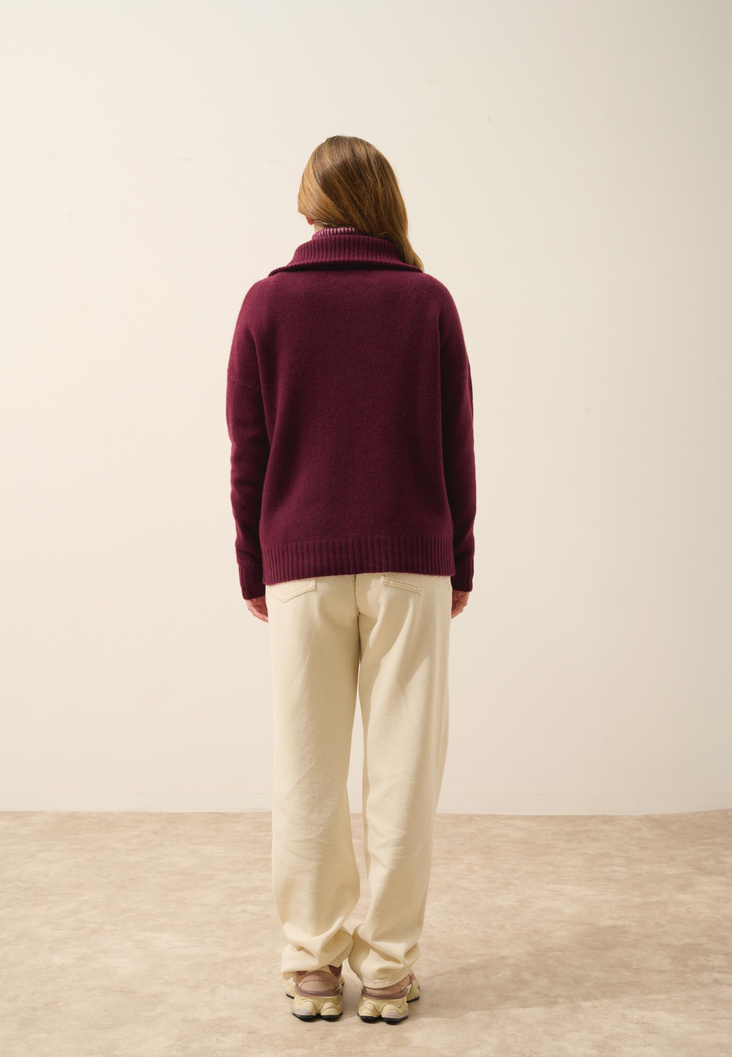 AKAR mulberry trucker-neck pullover