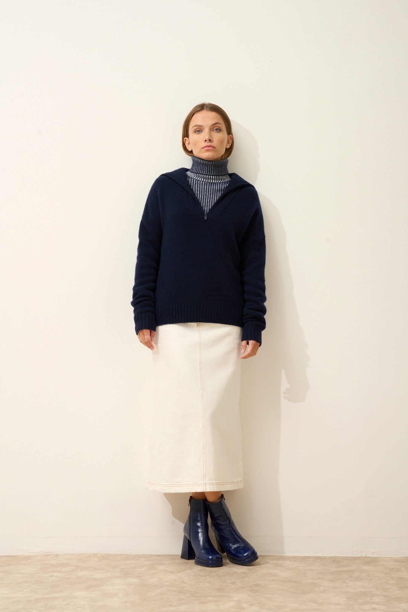 AKAR pull col camionneur navy