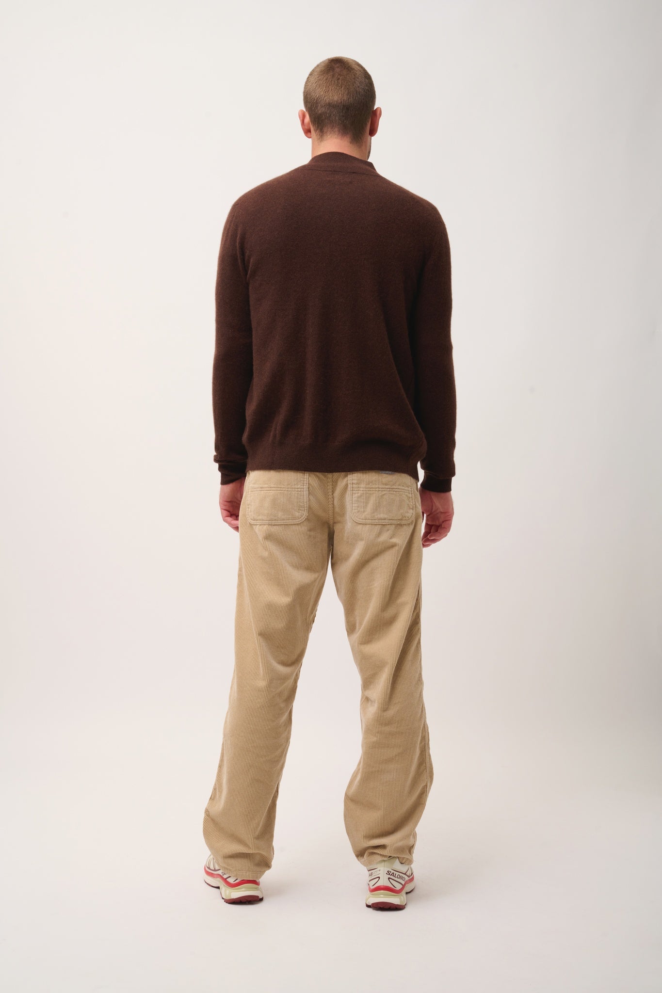 ALAN high-neck cardigan coffee