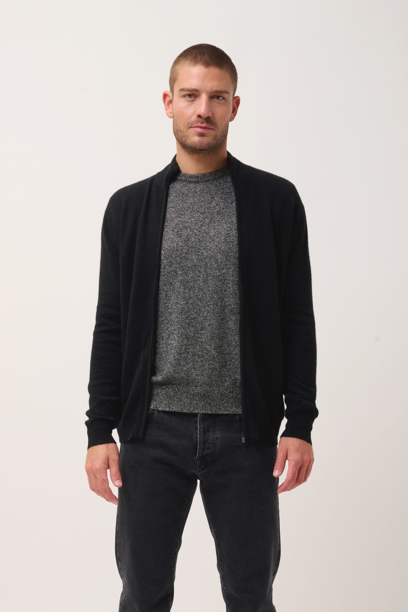 ALAN gilet col montant noir