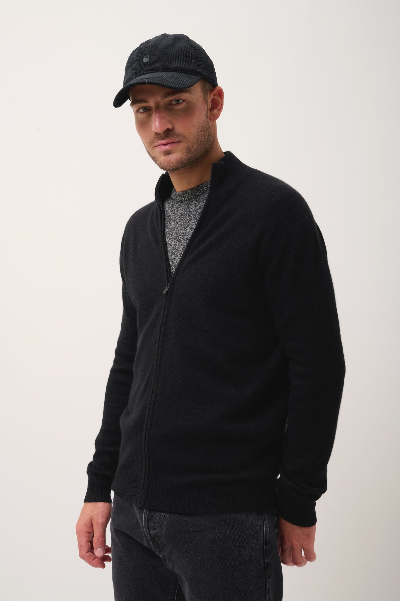 ALAN gilet col montant noir