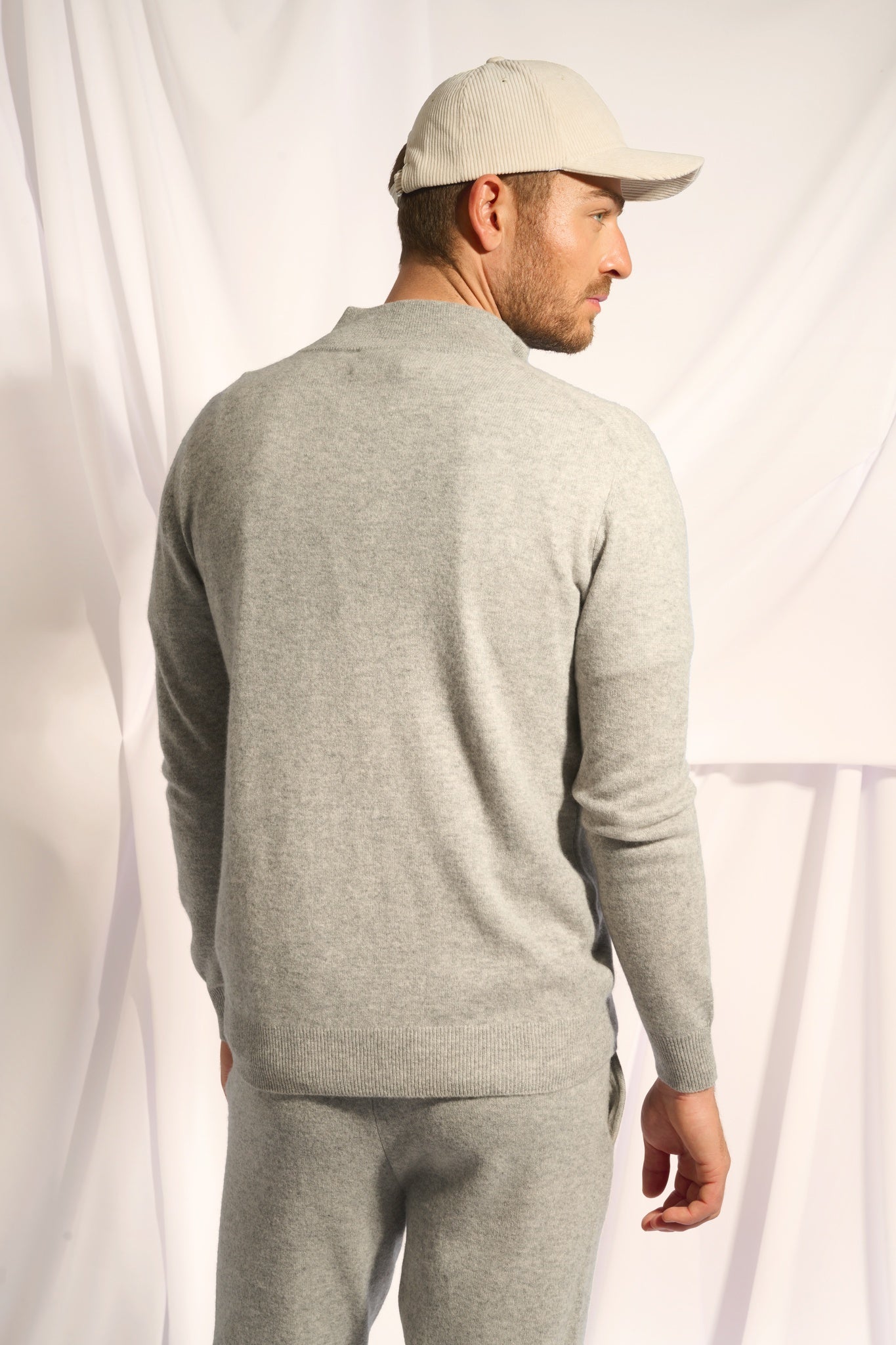 ALAN gilet col montant nuage chiné