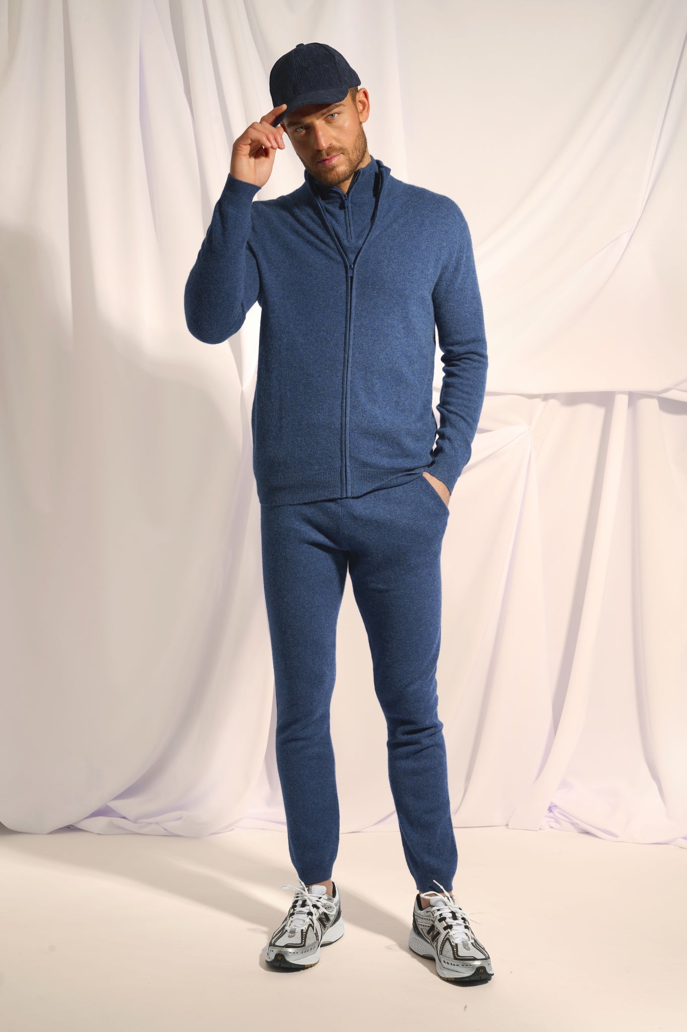 ALAN gilet col montant ocean chiné