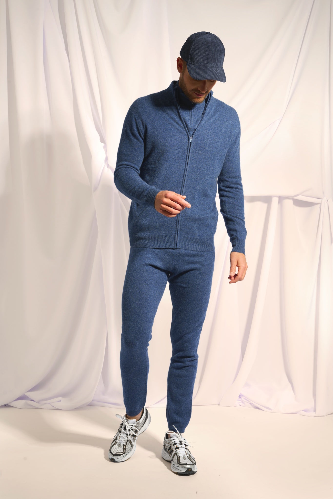 ALAN gilet col montant ocean chiné