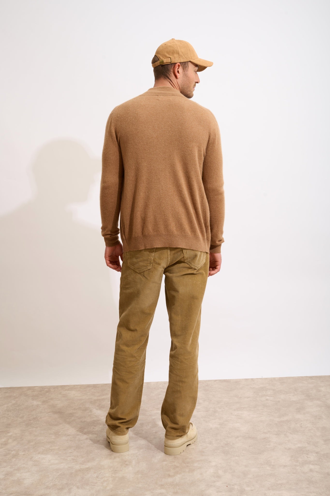 ALAN gilet zippé col montant noisette