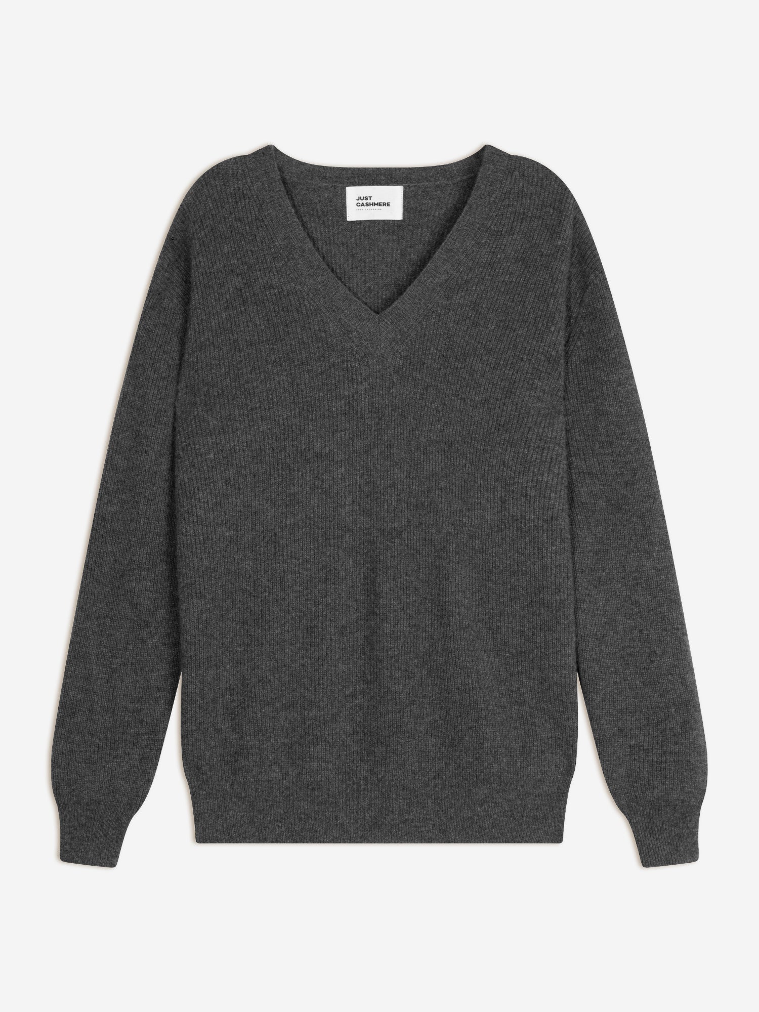 ALENIA pull col v anthracite chiné