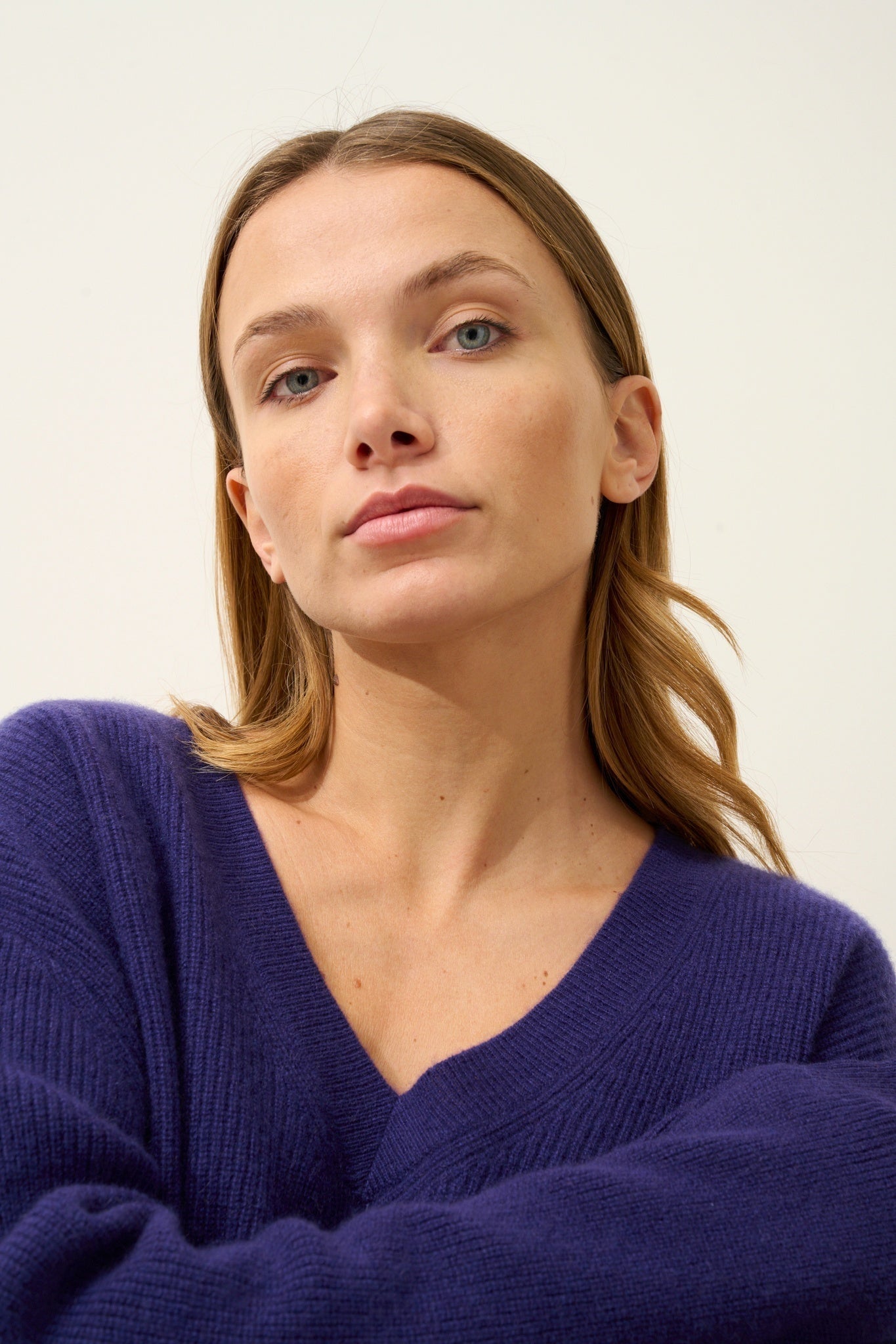 ALENIA pull col v purple