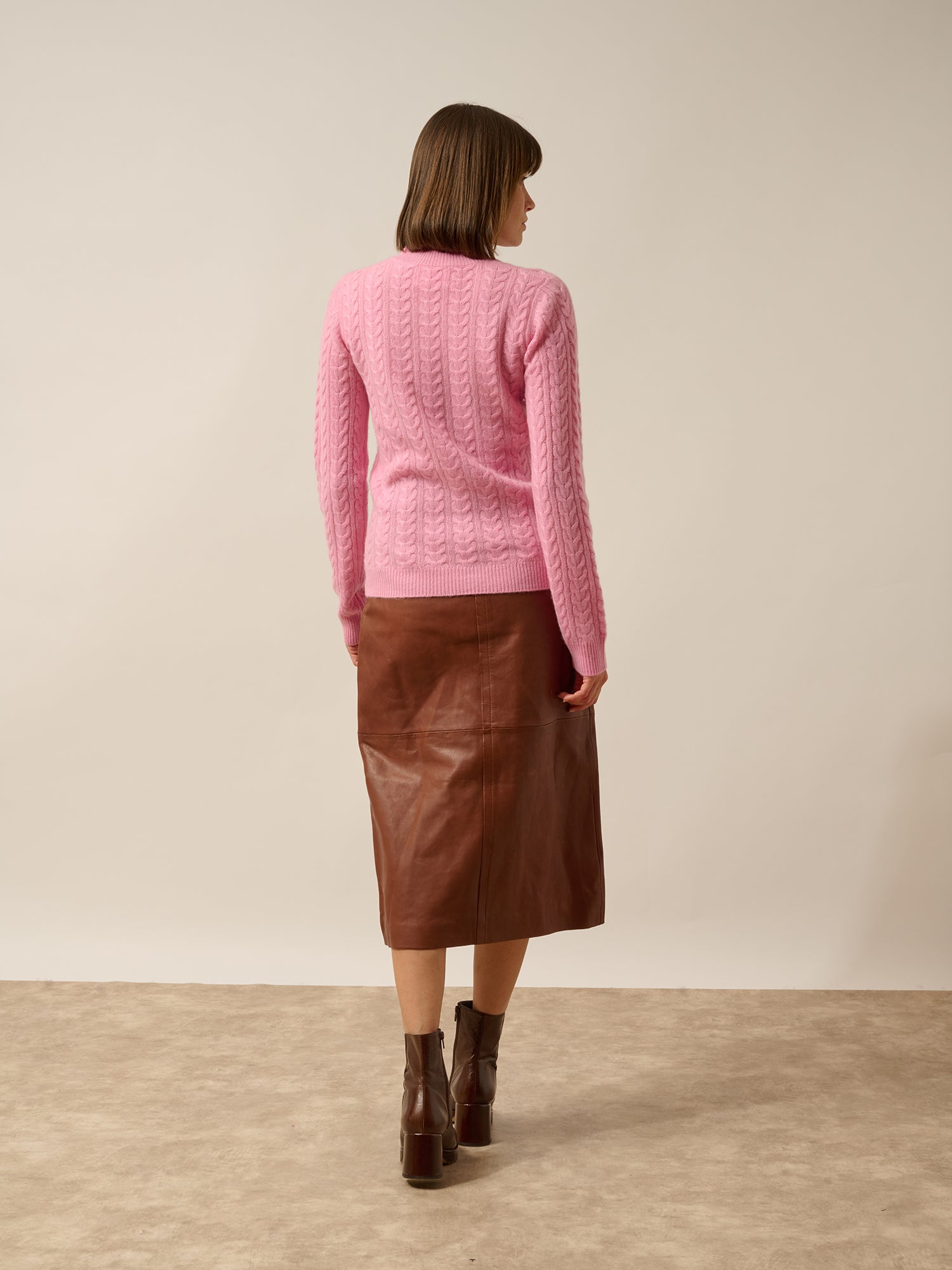 ALICE pull col rond 4 fils dragée