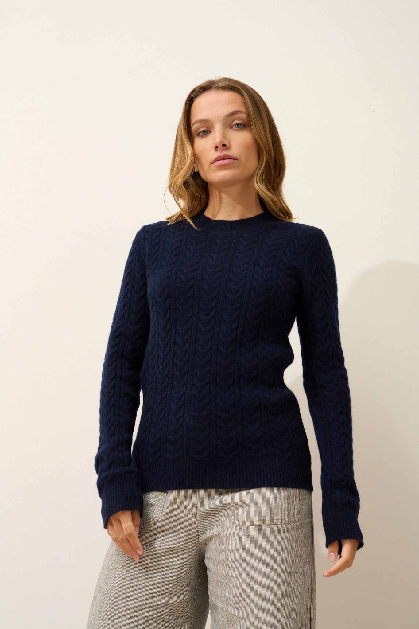 ALICE pull col rond navy