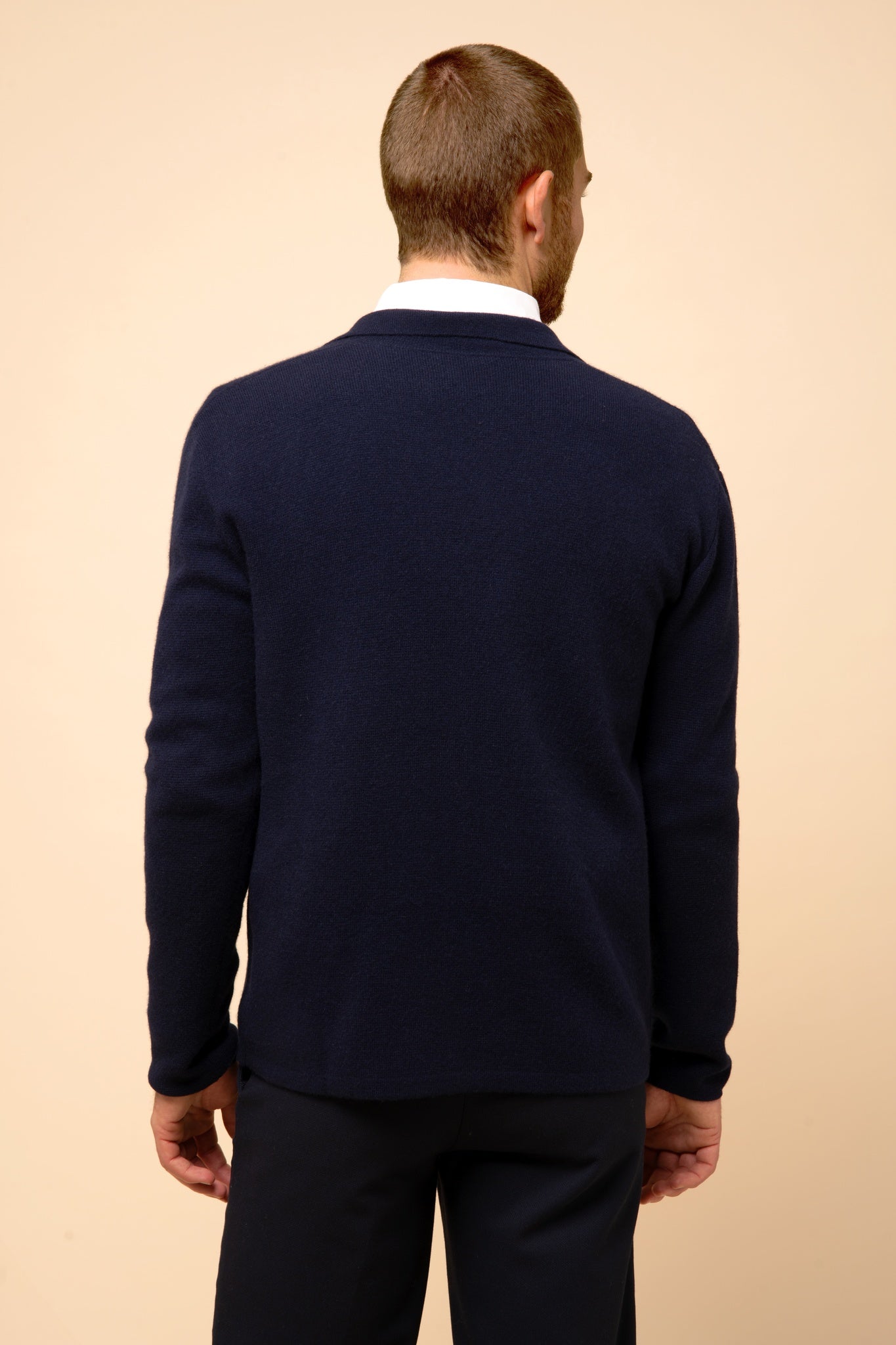 ALVAR veste col tailleur navy