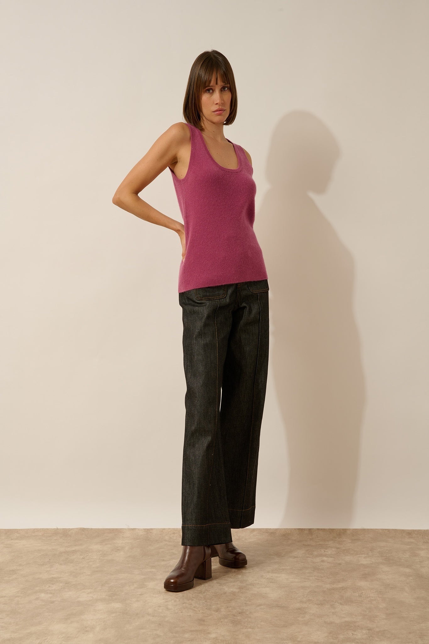 ALVERIN débardeur col u orchidée