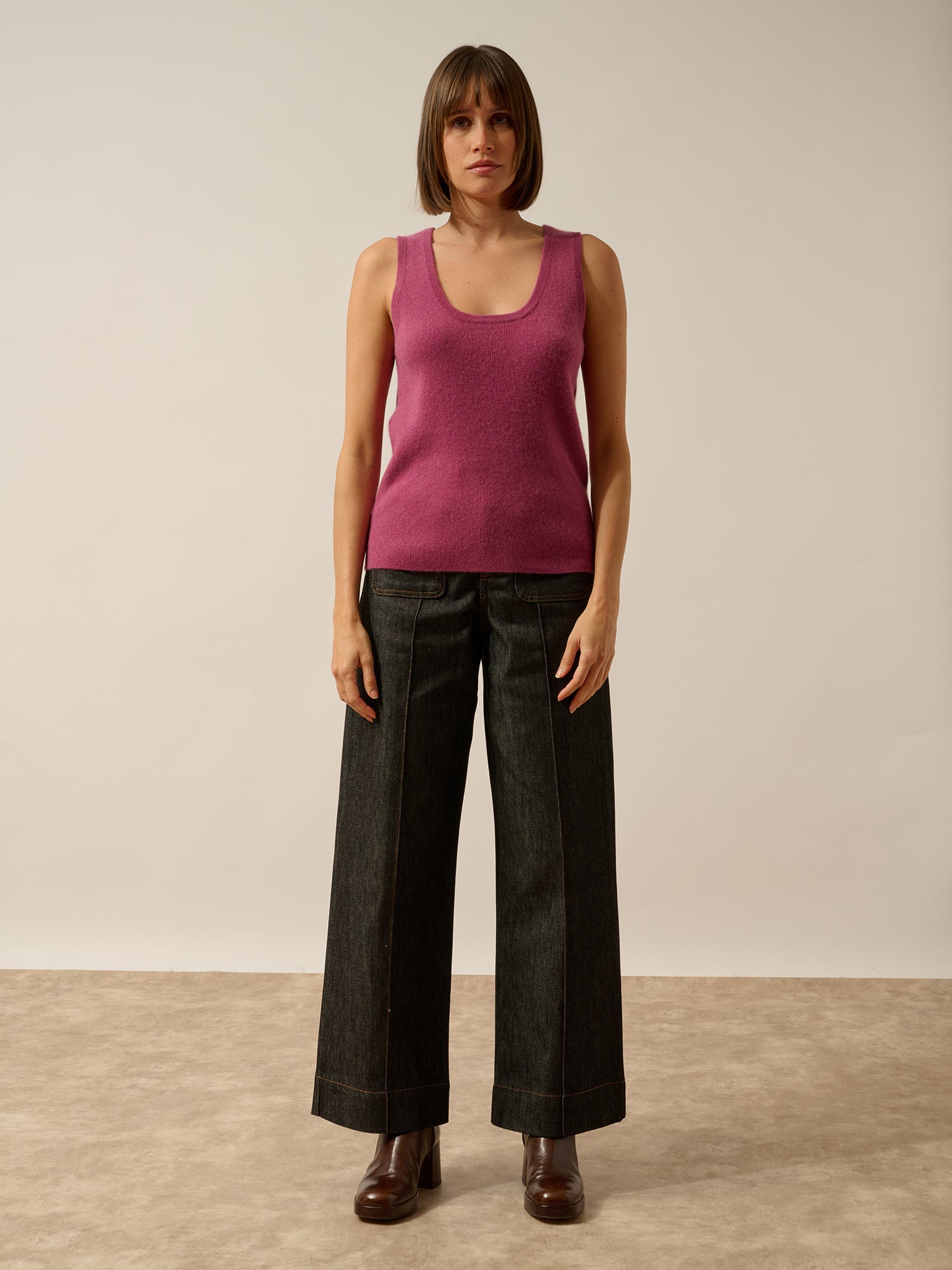 ALVERIN débardeur col u orchidée