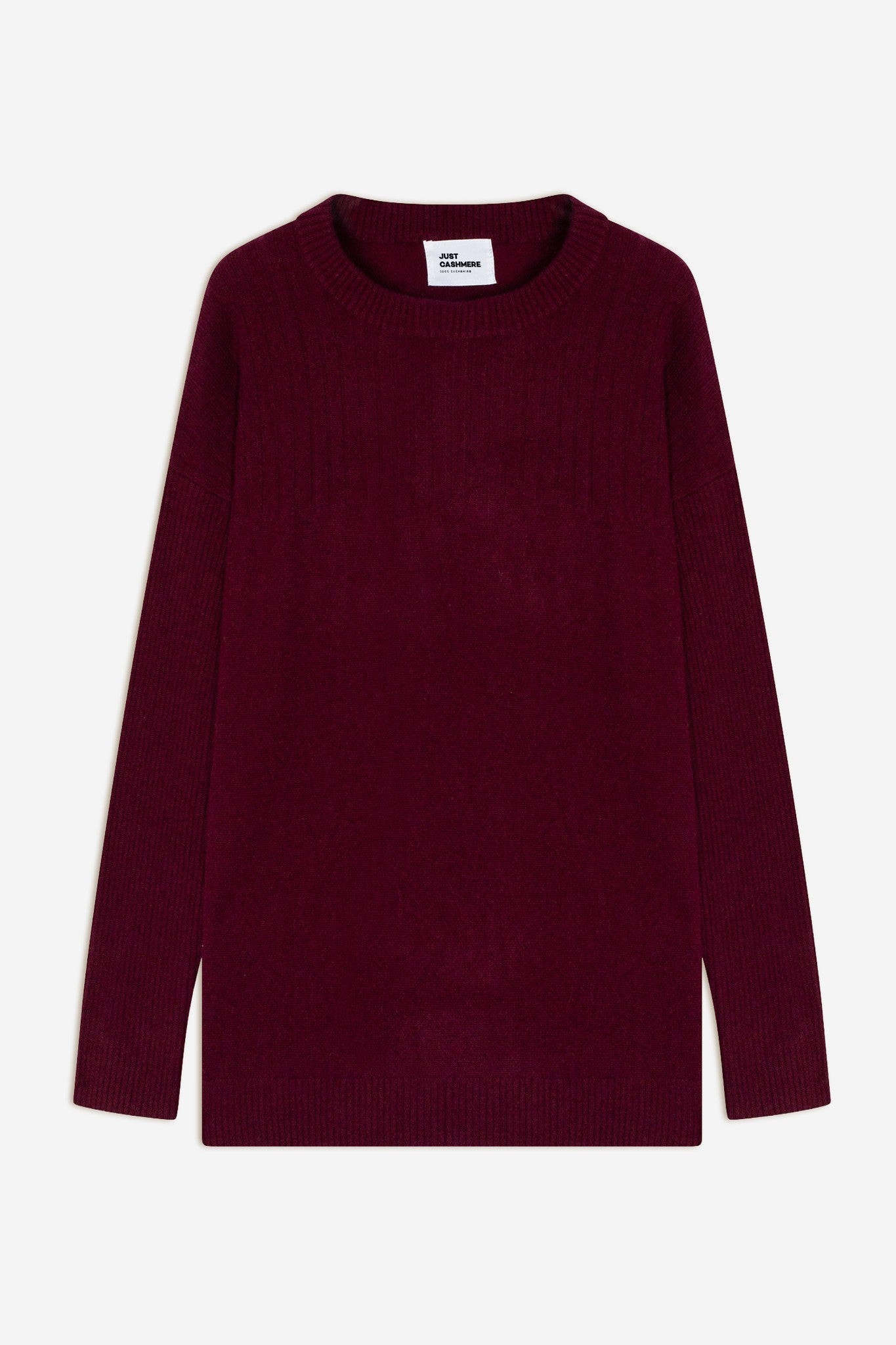 alveris pull col rond bordeaux