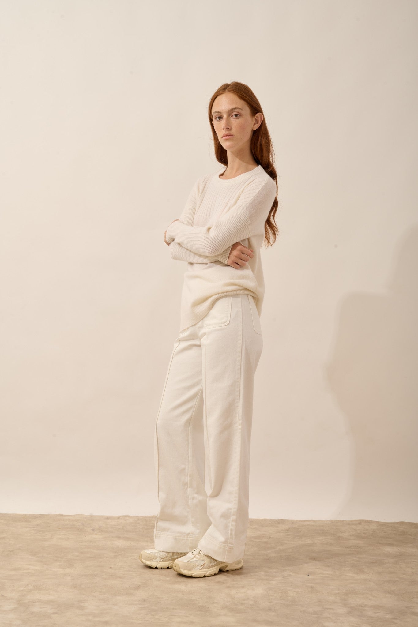 alveris pull col rond neige 100% cachemire