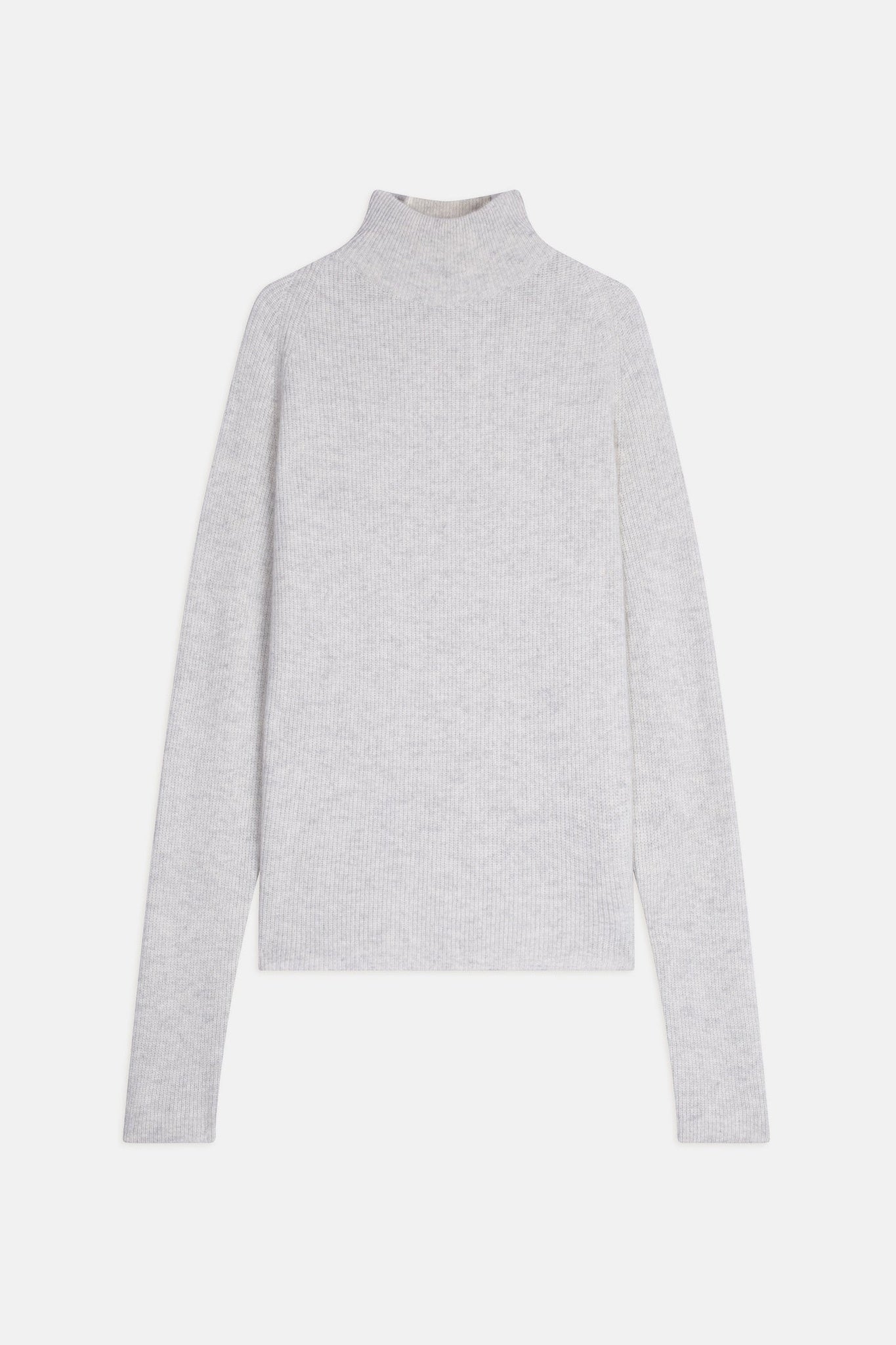 ALYSSA high-neck sweater pearl grey mottled