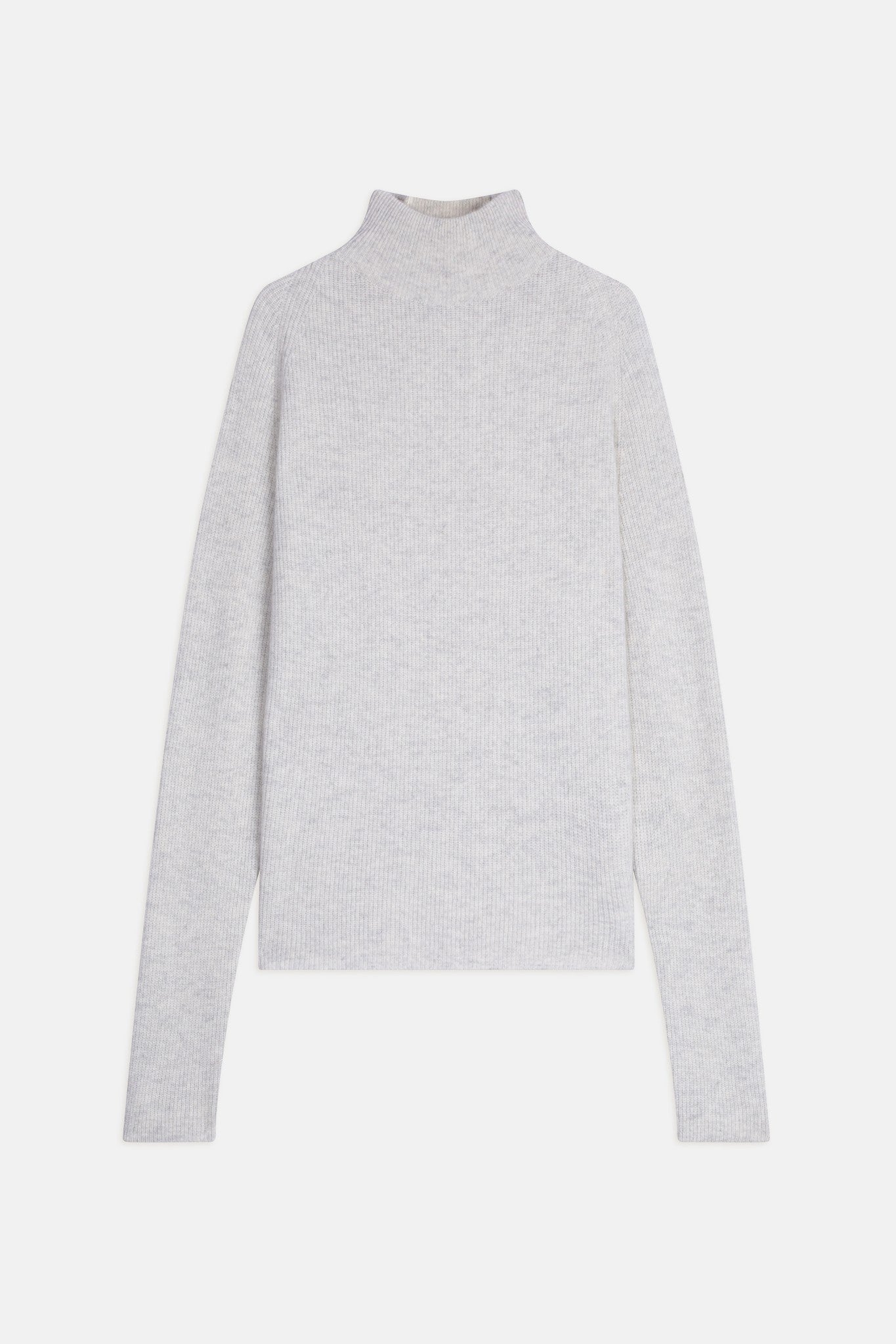 alyssa pull col montant gris perle chiné