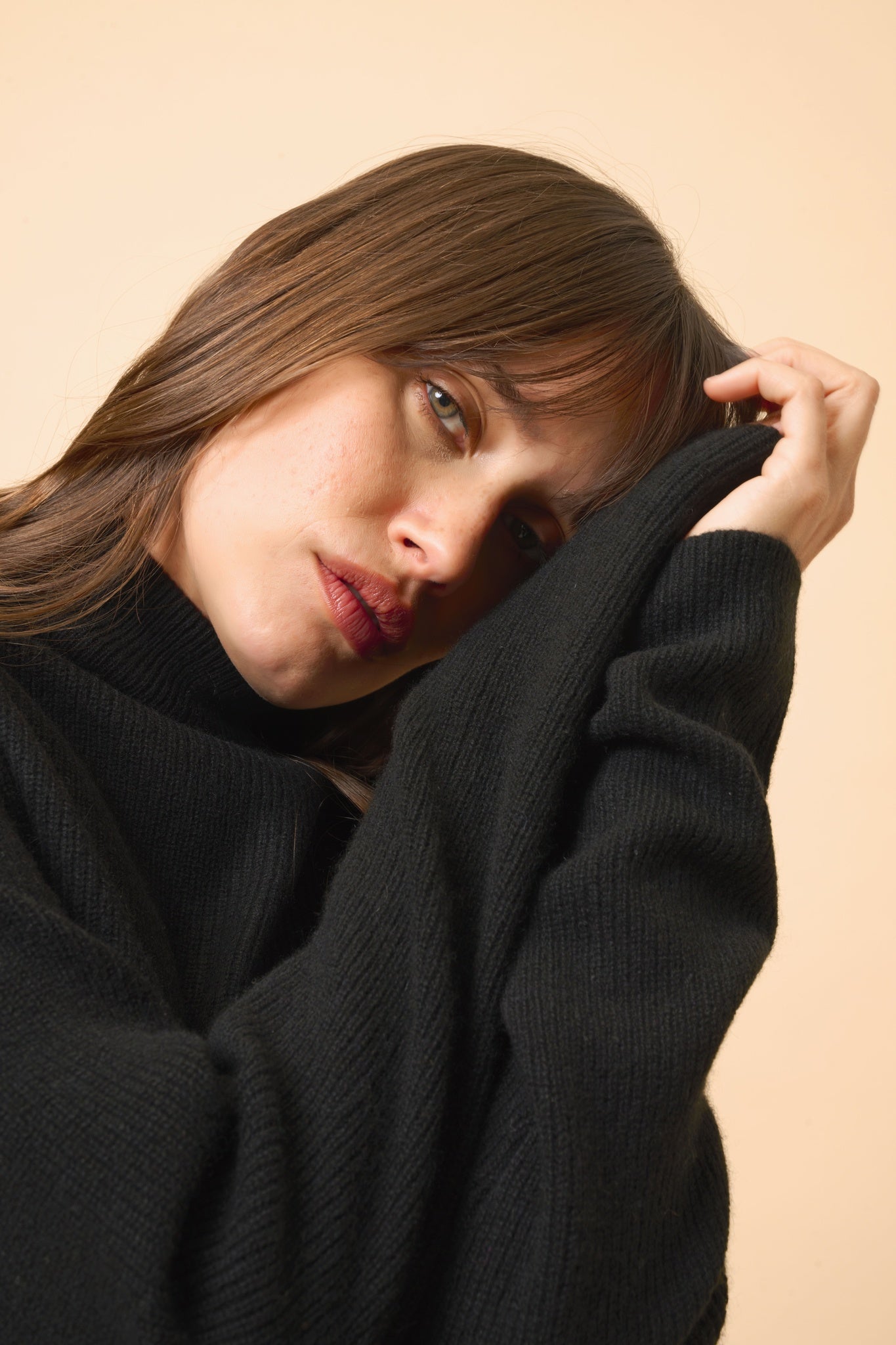 ALYSSA high neck sweater black