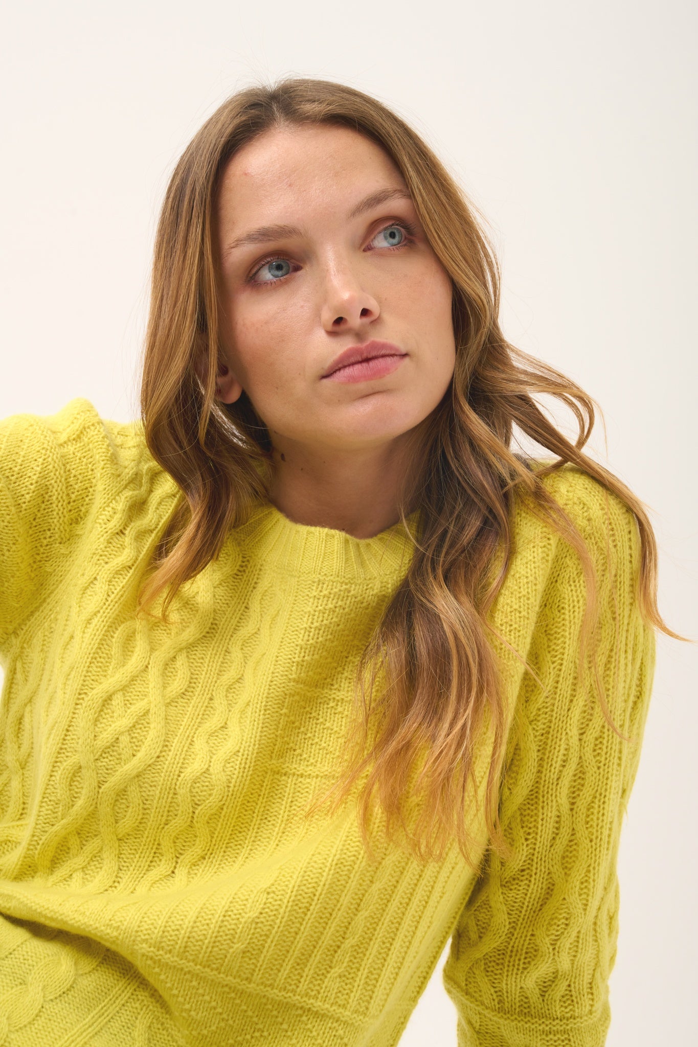 AMALA pull col rond citron