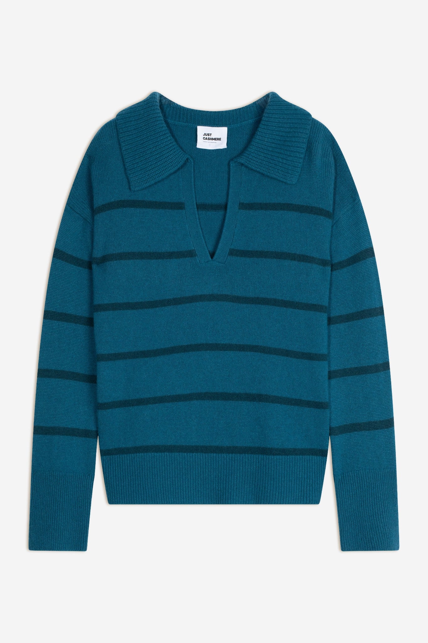 amarisse polo col v croisé 4 fils bi-color paon/vert canard