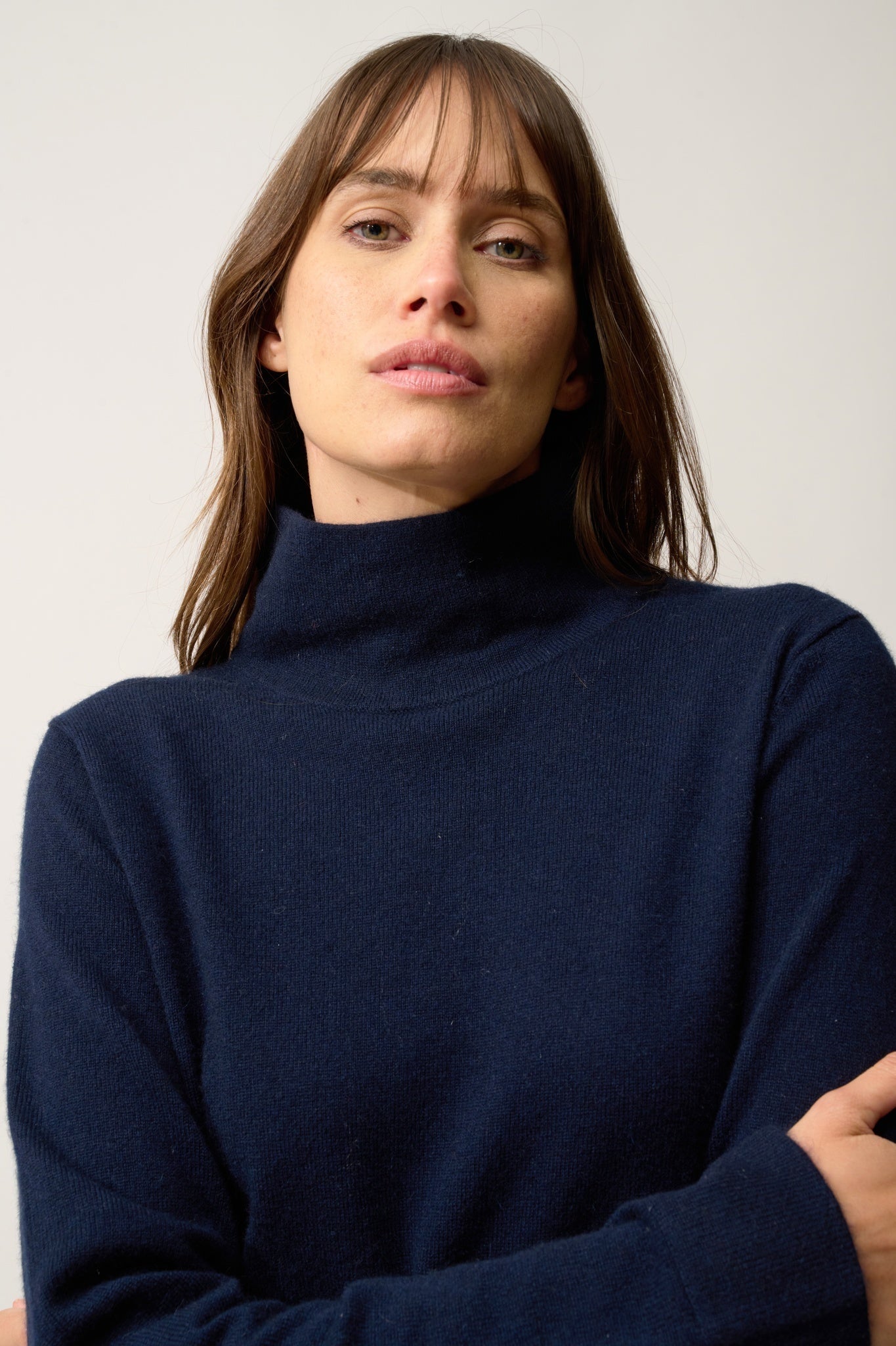 AMBRE high neck sweater navy