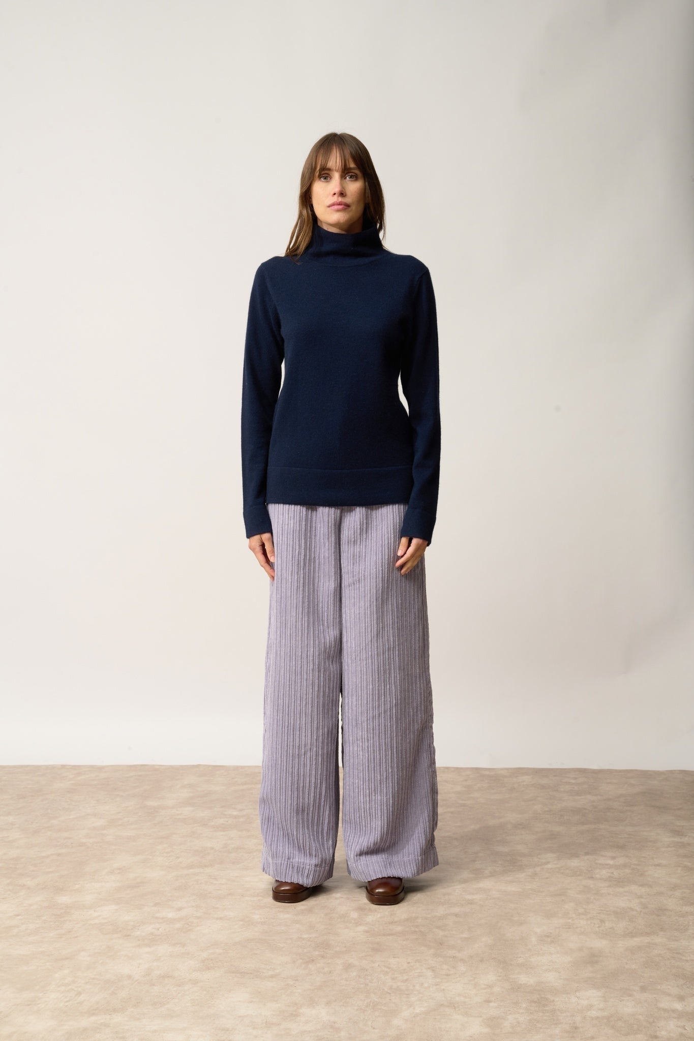 AMBRE high neck sweater navy