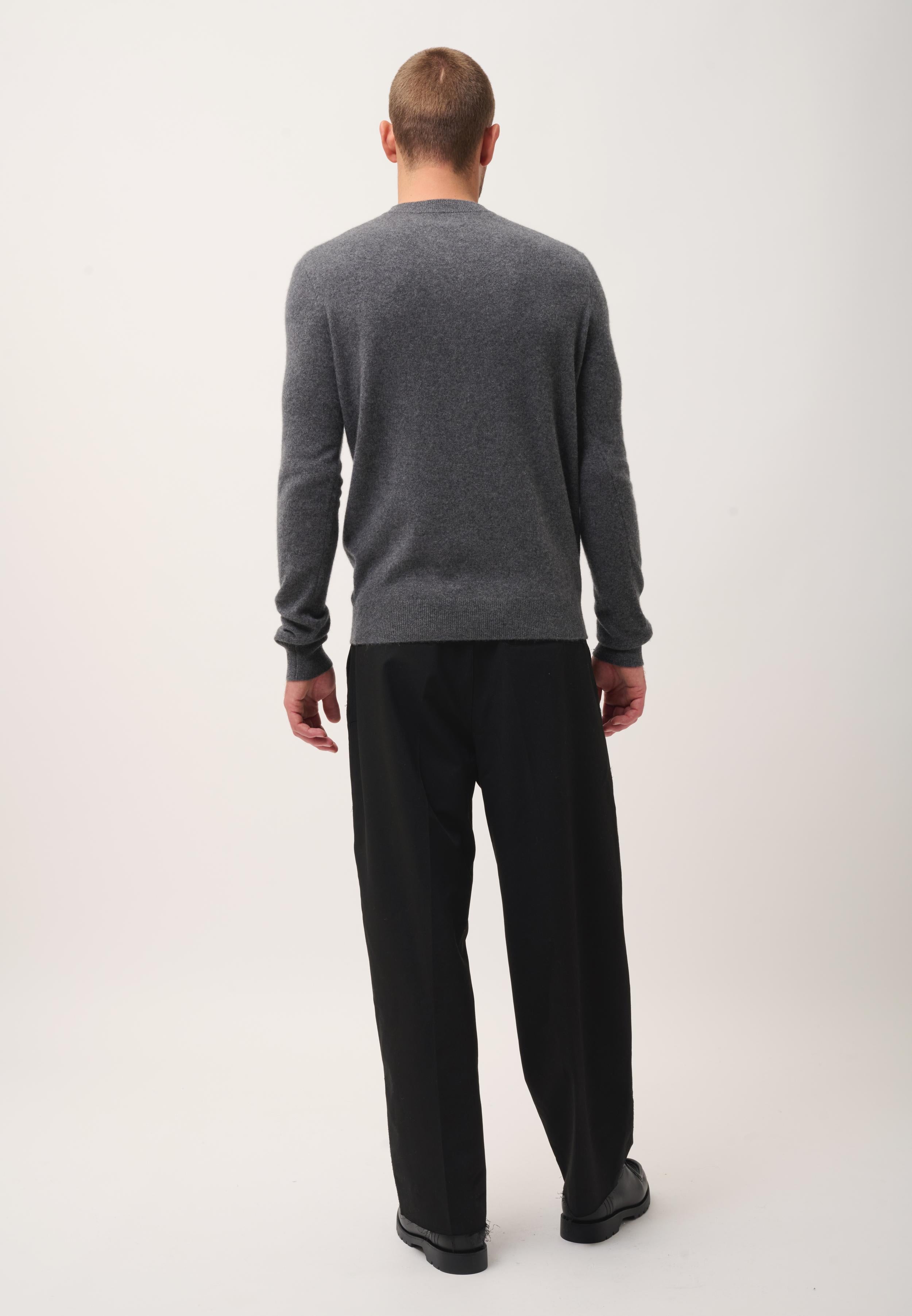 ANAIS cardigan col rond anthracite chiné