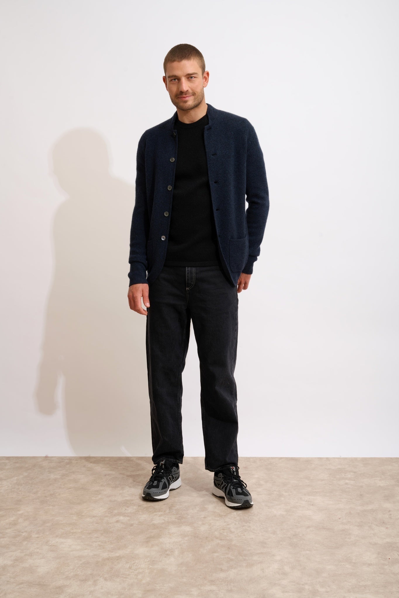 ANNA caviar mao collar jacket