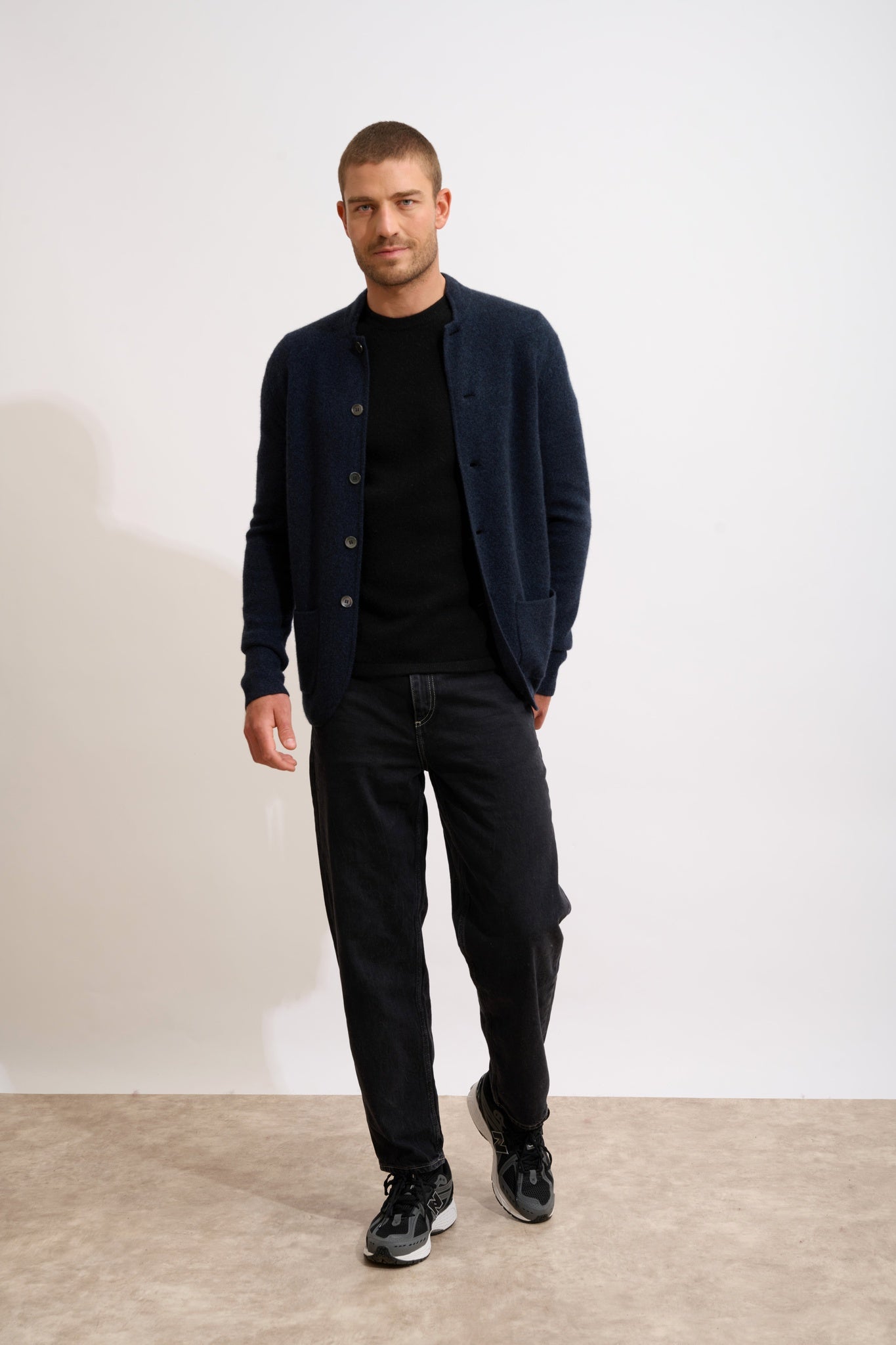 ANNA caviar mao collar jacket