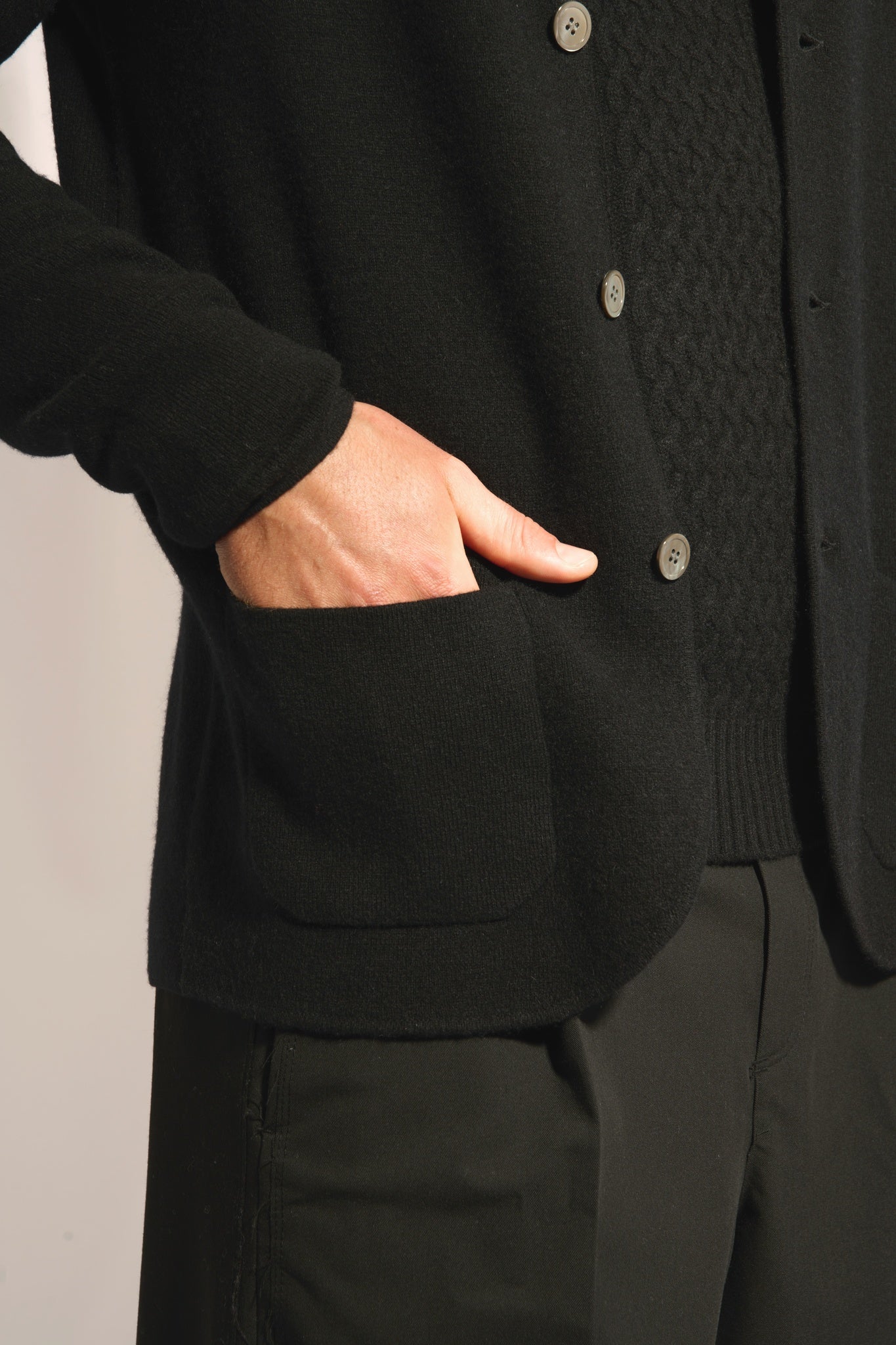 ANNA black mao collar jacket