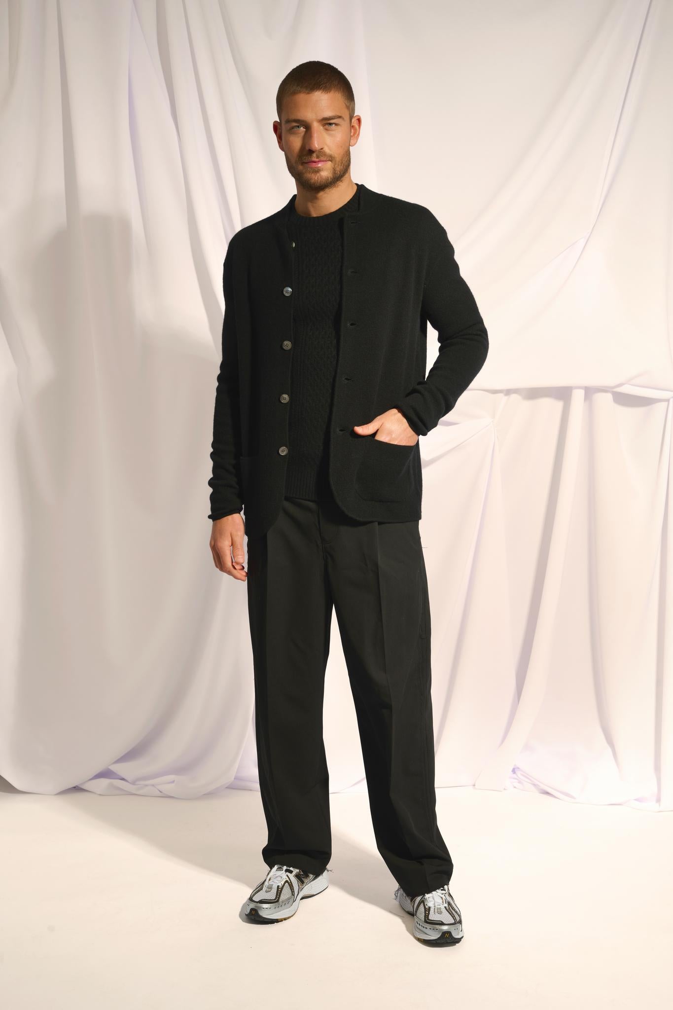 ANNA veste col mao noir
