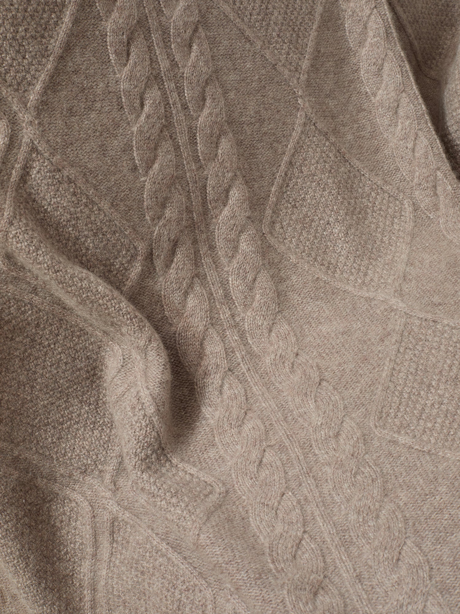 ANWEN 8-ply heathered caribou throw