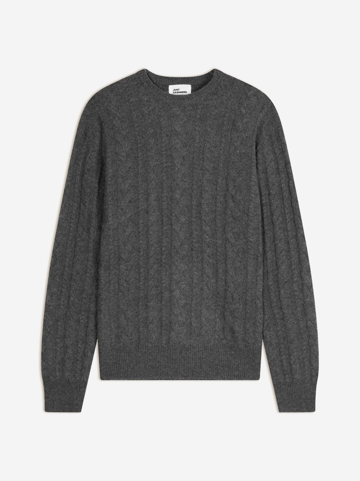 APOLLO round neck sweater, 4-ply, heathered anthracite