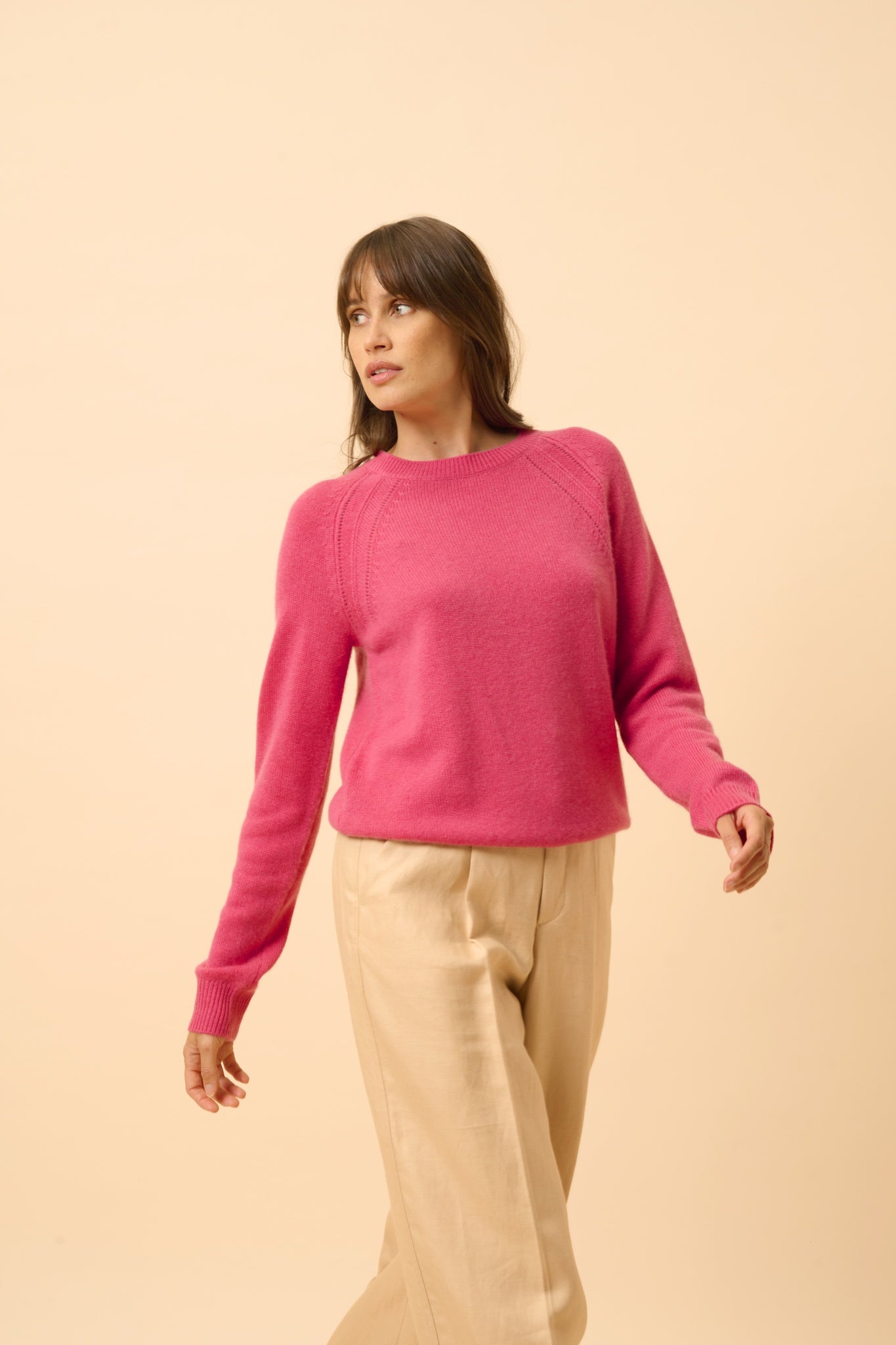 AREQUIPA pull col rond fraise