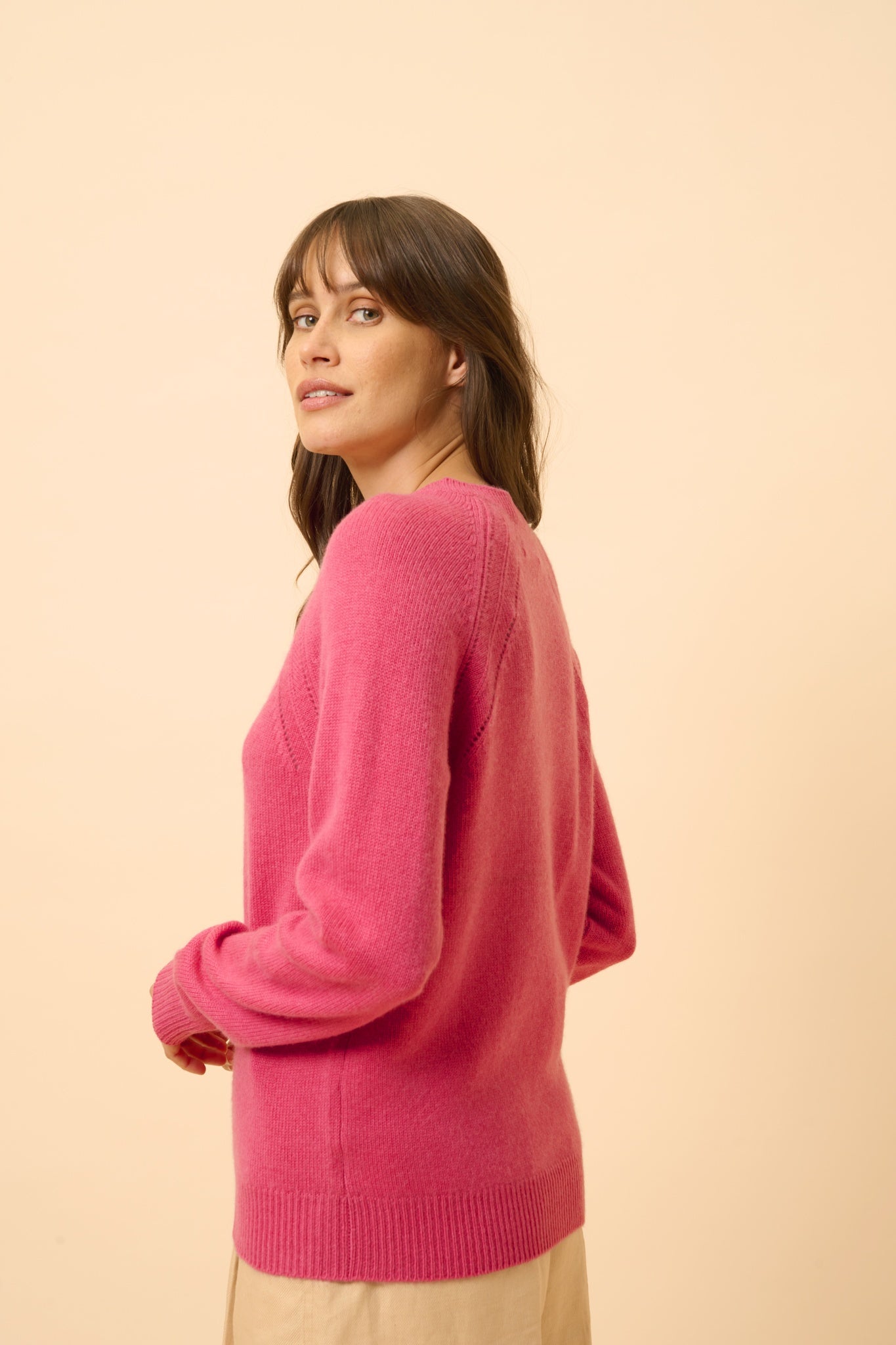 AREQUIPA pull col rond fraise