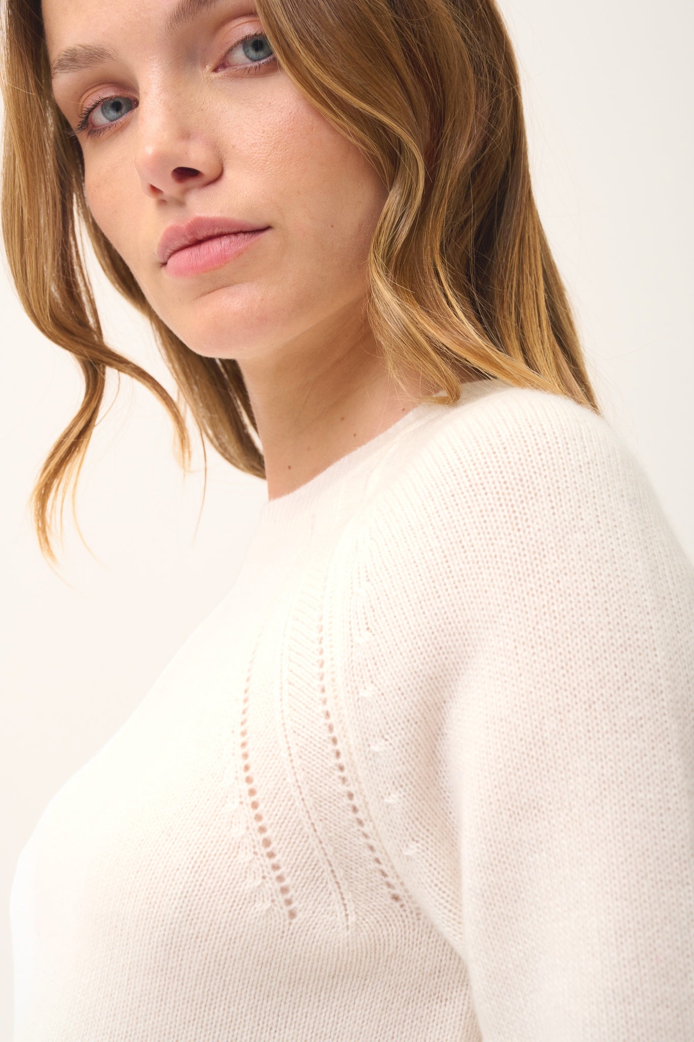 AREQUIPA pull col rond ivoire