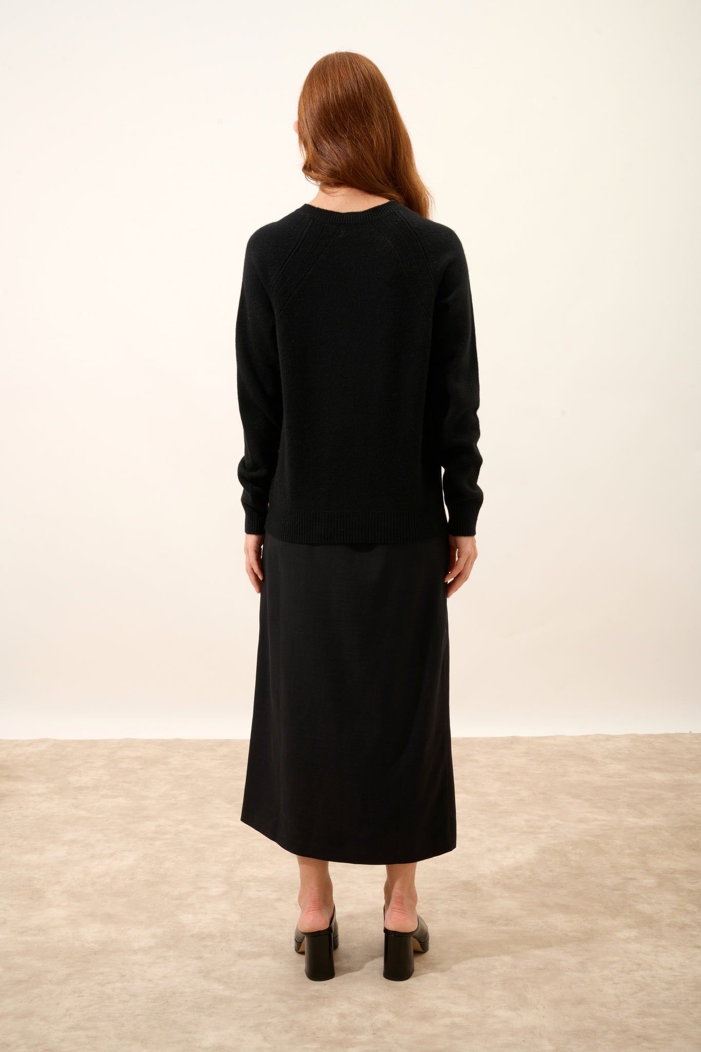 AREQUIPA pull col rond noir